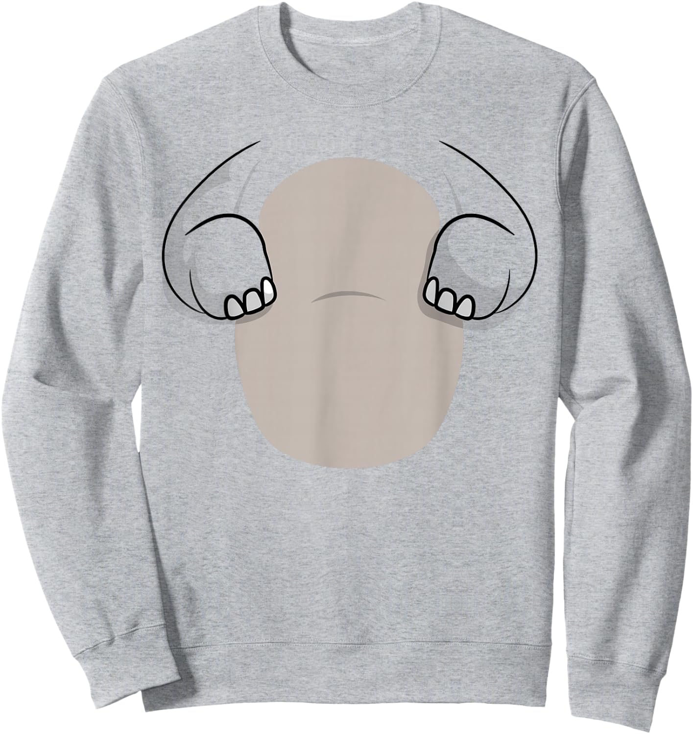 Elephant Body Costume Easy Halloween Costume Gift Funny Sweatshirt - Sweatshirt | Ash