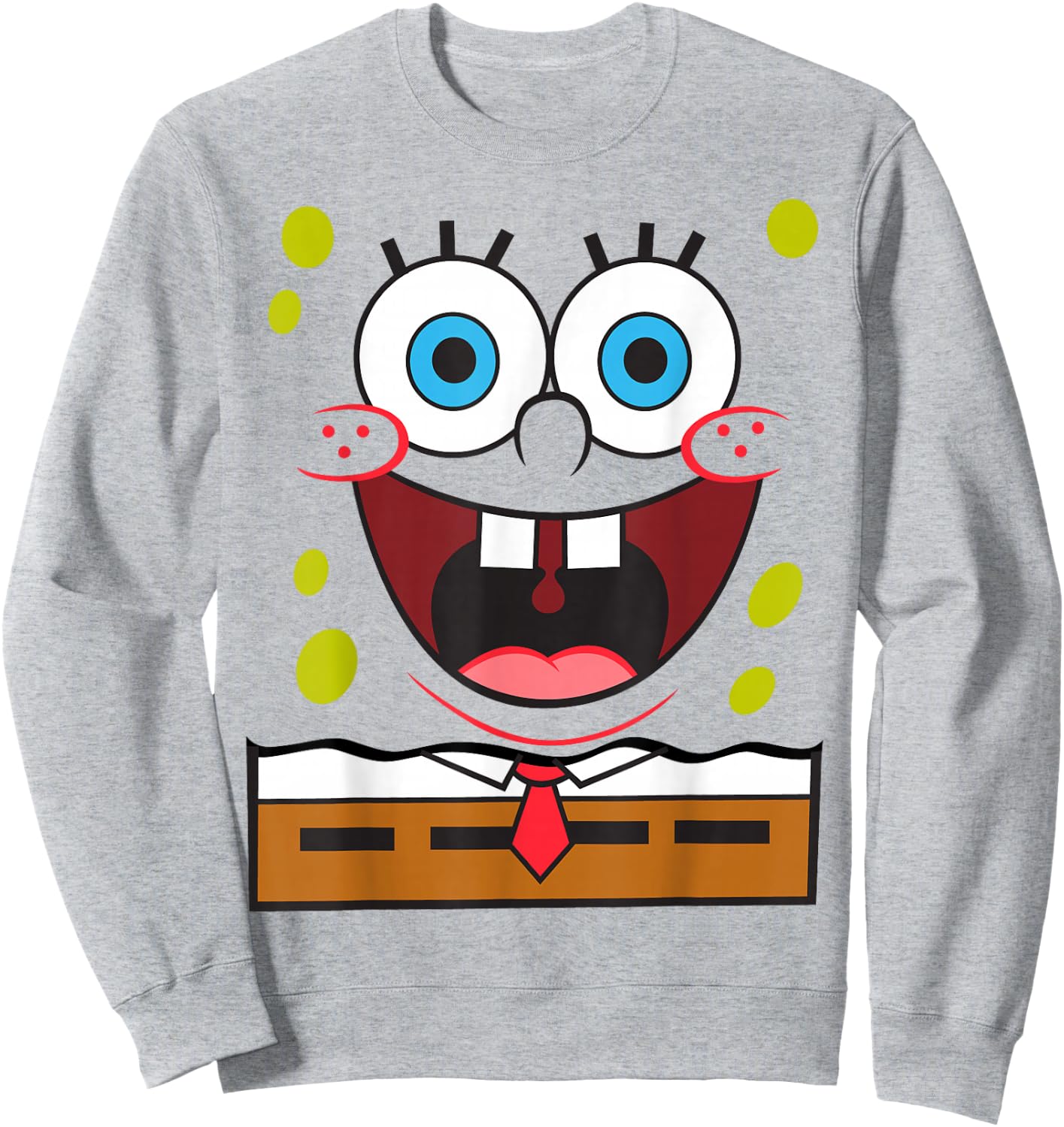 Spongebob Squarepants Large Smile Sweatshirt - Sweatshirt | Ash