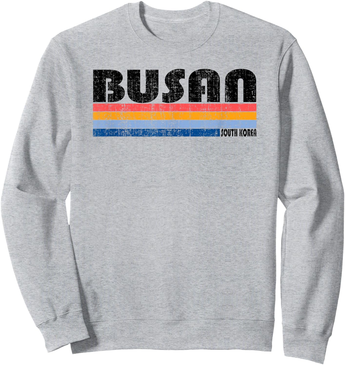 Vintage 70s 80s Style Busan, South Korea Sweatshirt - Sweatshirt | Ash