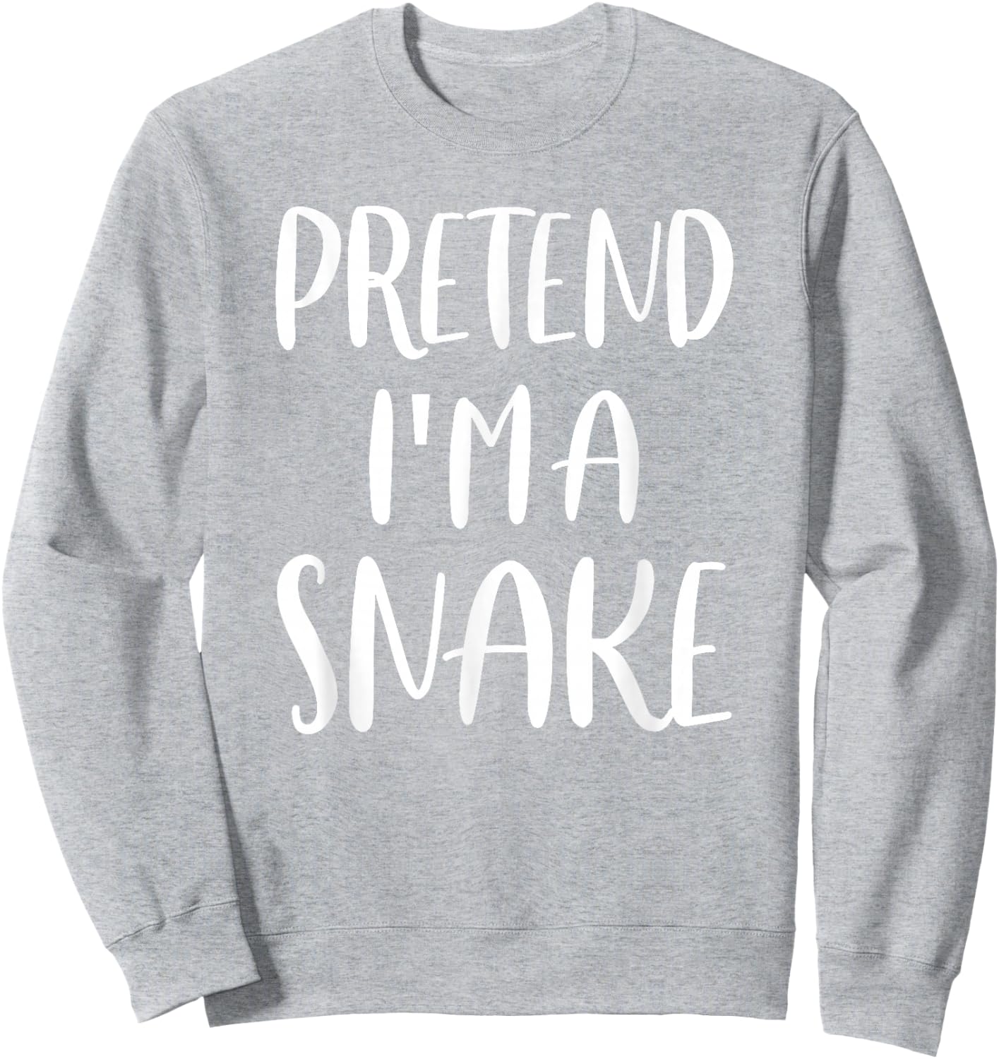 Pretend I'm A Snake Lazy Halloween Costume Sweatshirt - Sweatshirt | Ash