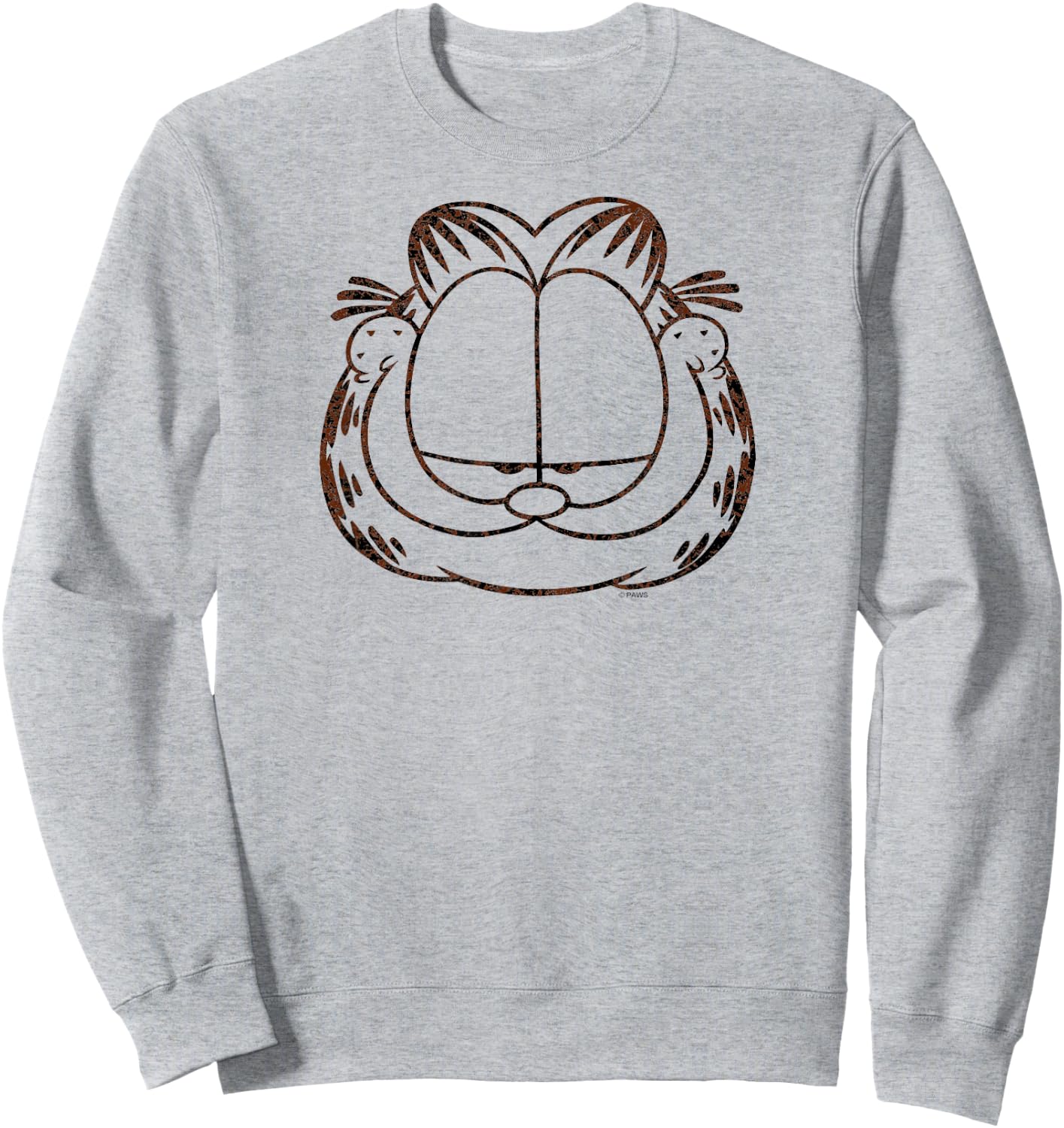 Garfield Smirking Distressed Sweatshirt - Sweatshirt | Ash
