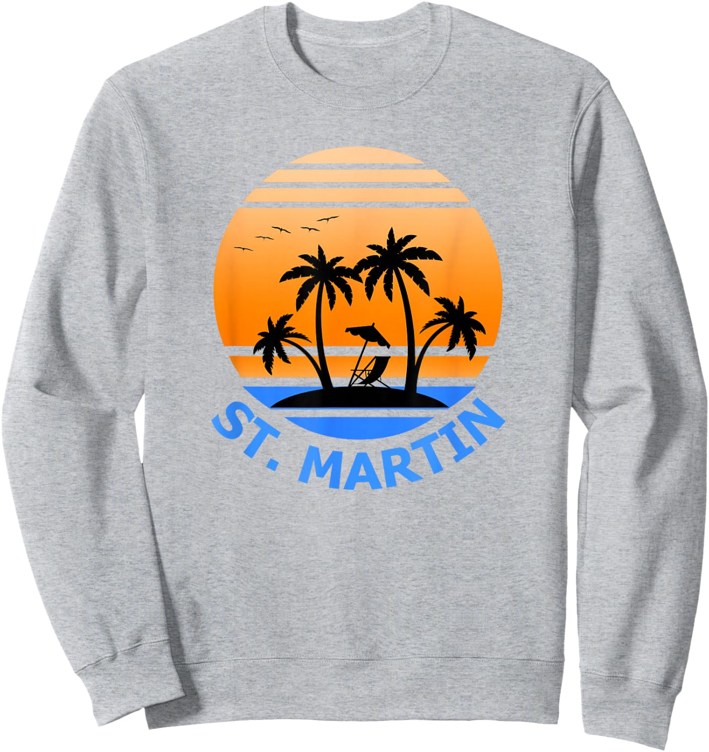 St. Martin Shirt St Martin Holiday shirt Vacation Sweatshirt - Sweatshirt | Ash