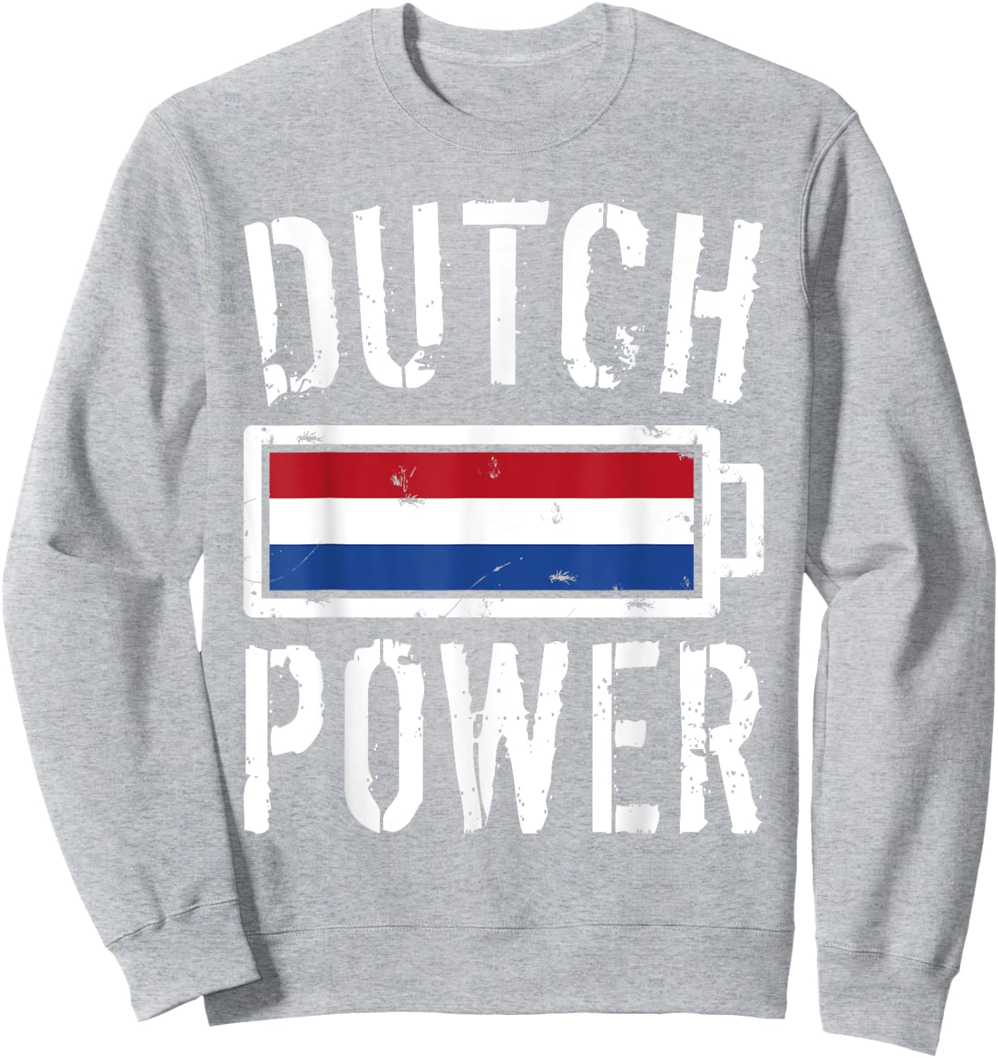 Netherlands Flag | Dutch Power Battery Proud Sweatshirt - Sweatshirt | Ash