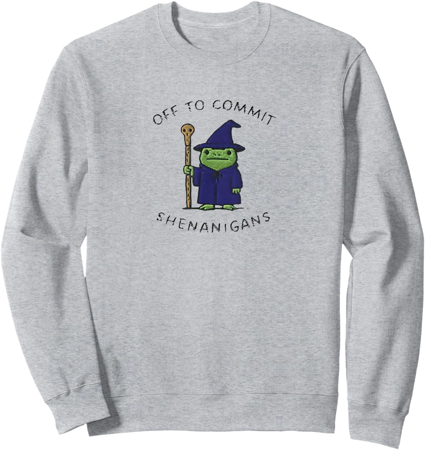 Off to Commit Shenanigans Frog Sweatshirt - Sweatshirt | Ash