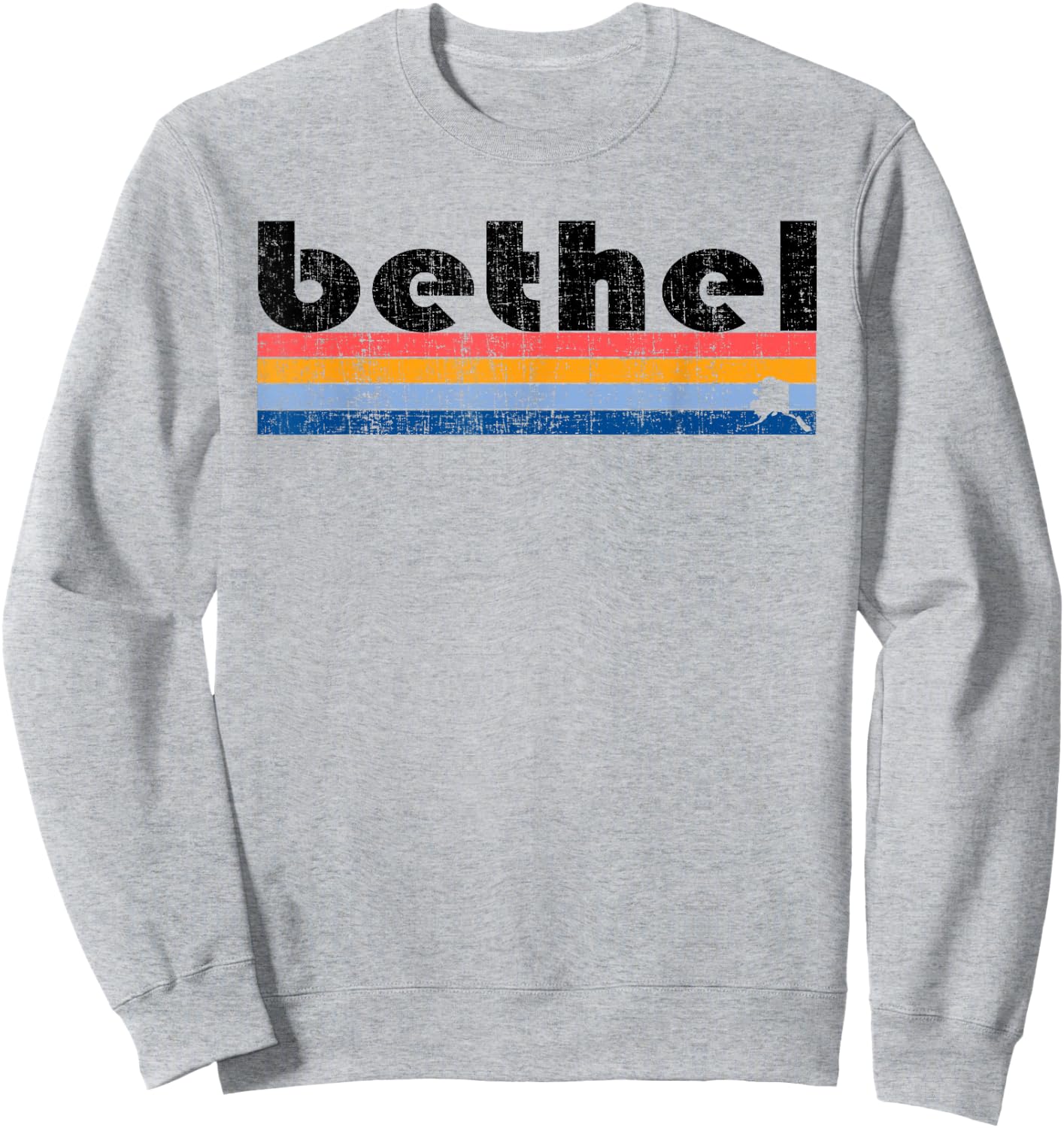 Vintage 80s Style Bethel AK Sweatshirt - Sweatshirt | Ash