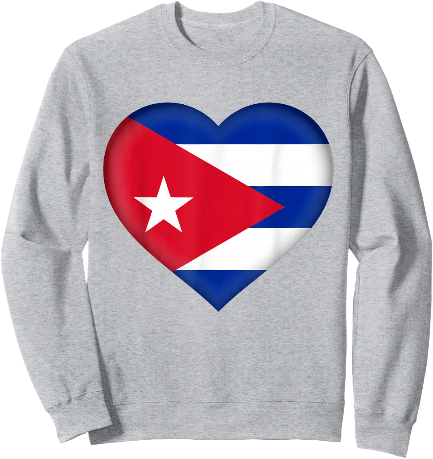 National Pride Country Roots Retro Gift | I Love Cuba | Cuban Flag Heart Outfit - Adults - White - Short Sleeve - Small - Classic Fit - Cotton - Machine Wash Sweatshirt - Sweatshirt | Ash