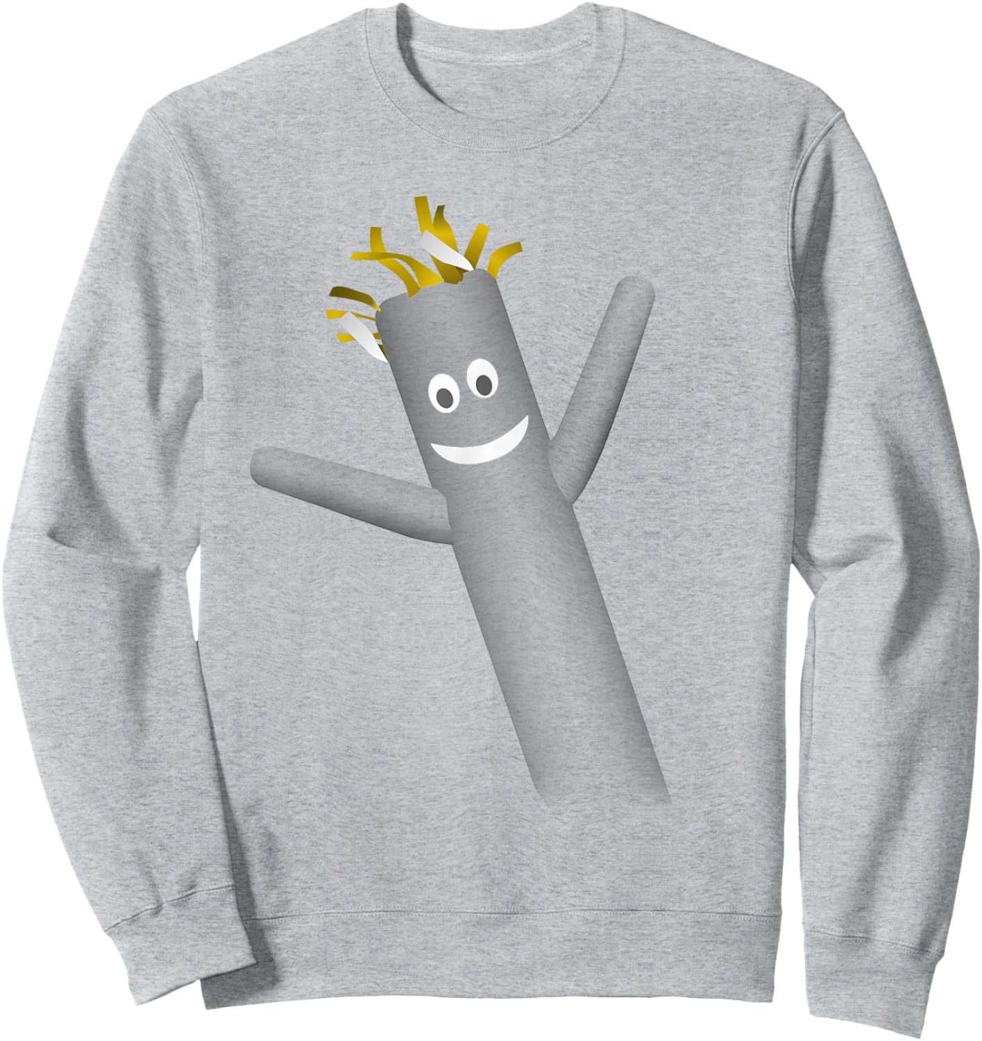 Wacky Wavy Inflatable tubeman Dancer face Clothing Sweatshirt - Sweatshirt | Ash