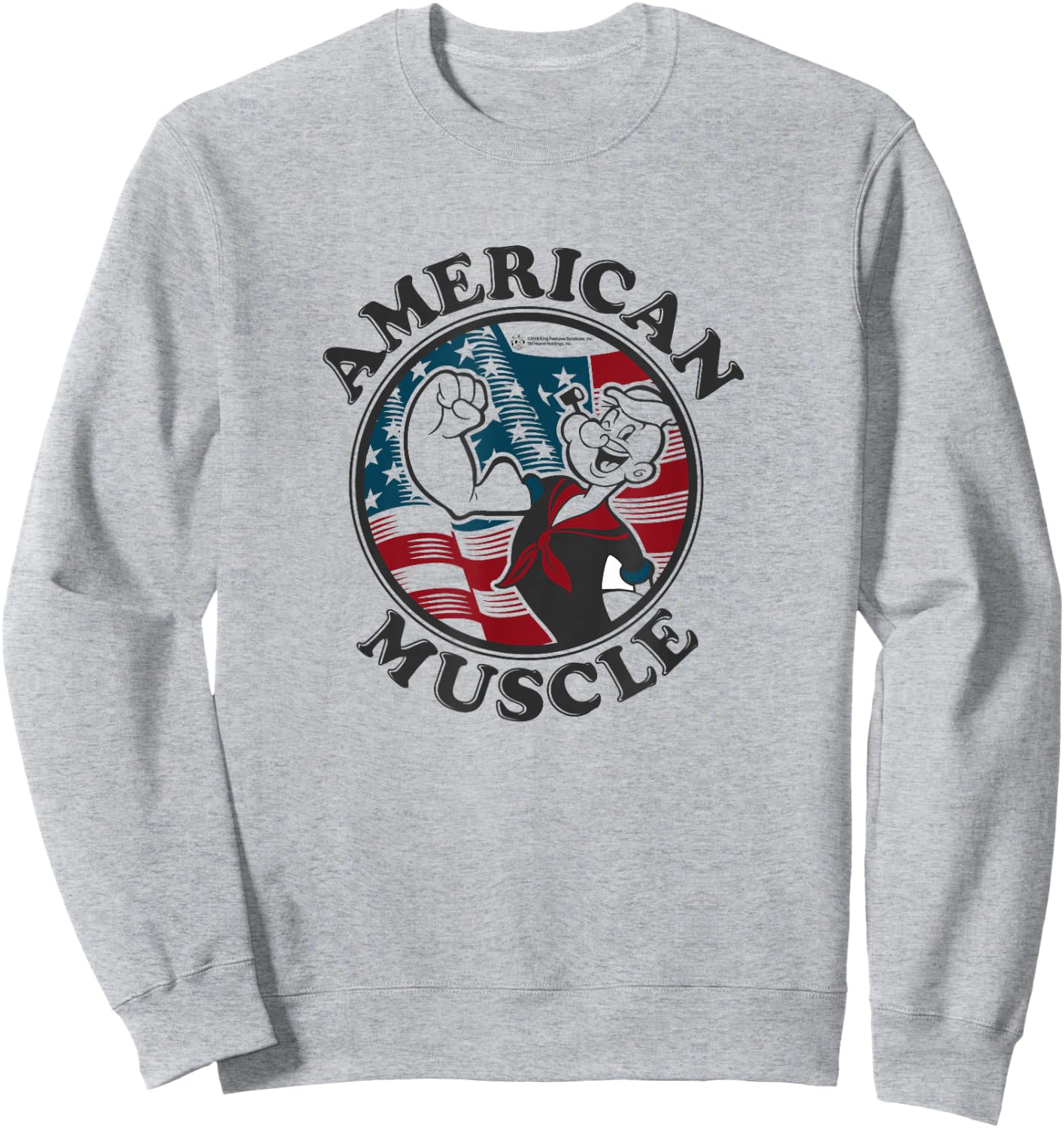 Popeye American Muscle #36898 Sweatshirt - Sweatshirt | Ash