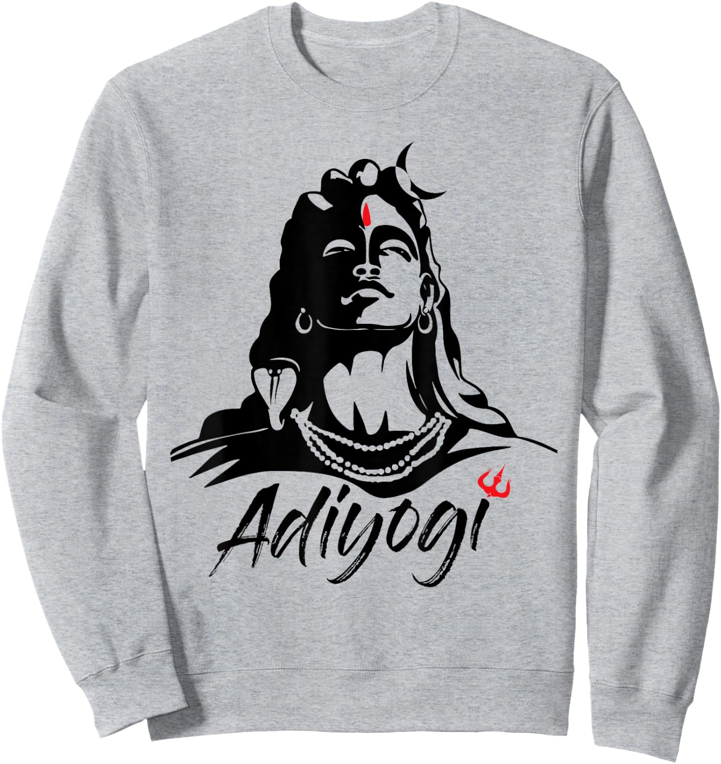 Adiyogi or Adhi Yogi Shiva Mahadev Aum Hindu Maha Shivratri Sweatshirt - Sweatshirt | Ash