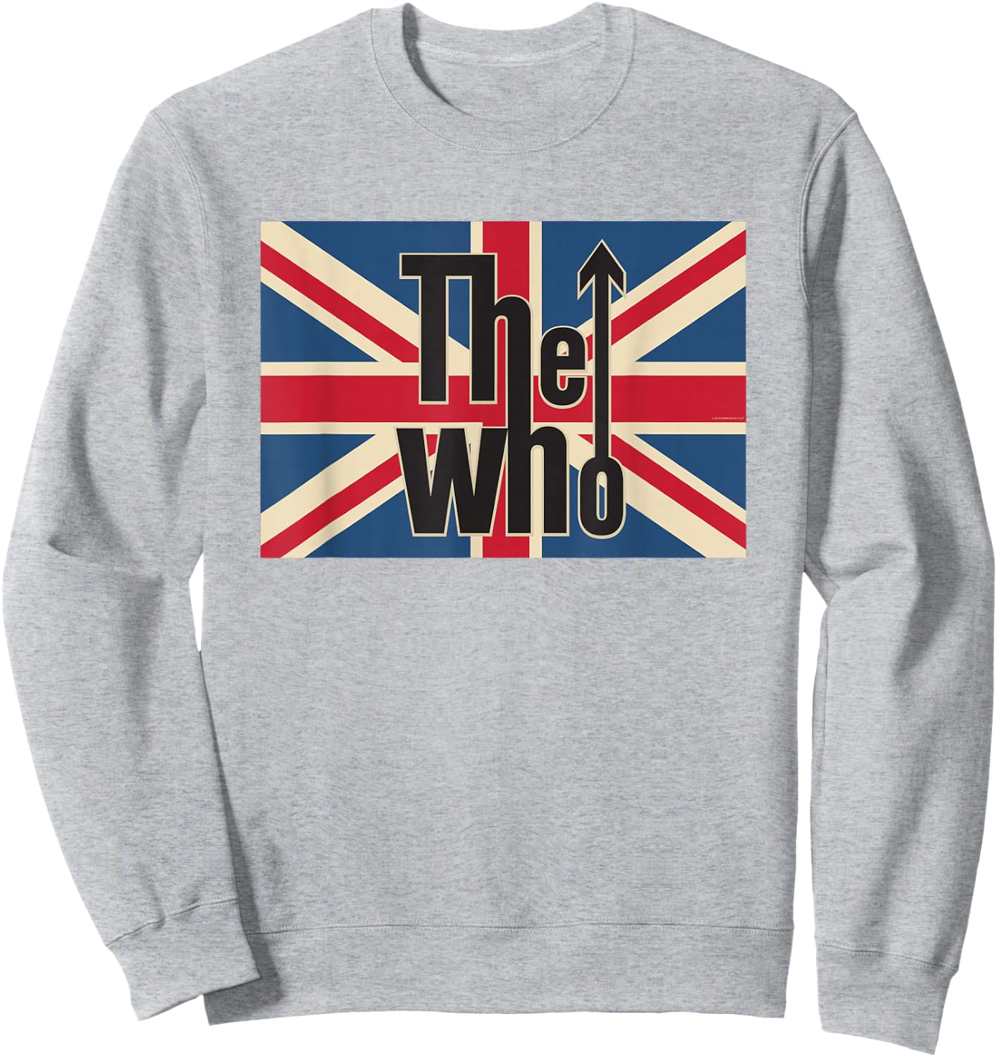 The Who Official Union Jack Flag Logo Sweatshirt - Sweatshirt | Ash