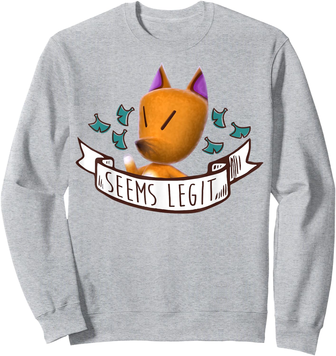 Nintendo Animal Crossing Redd Seems Legit Graphic Sweatshirt - Sweatshirt | Ash