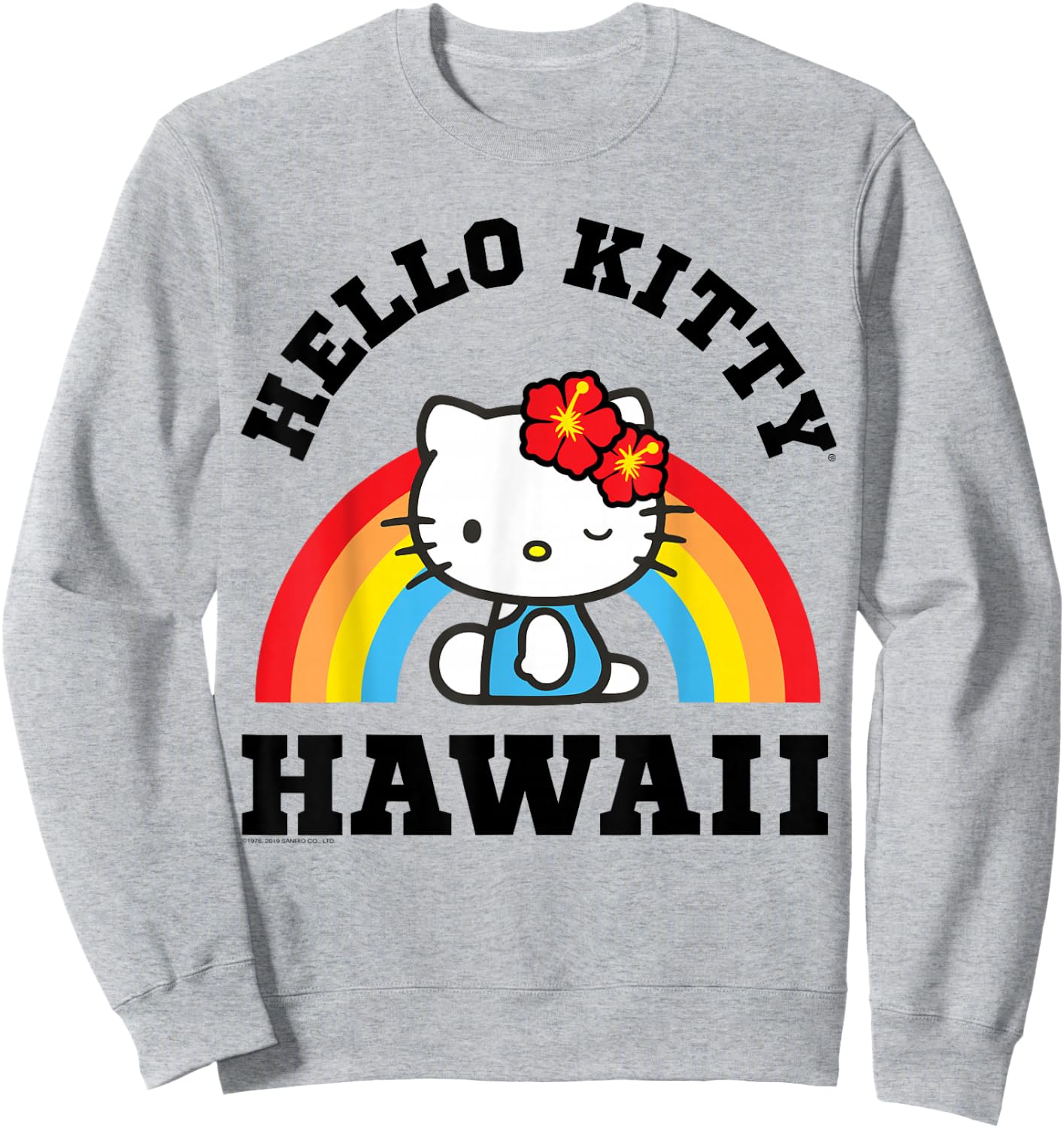 Hello Kitty Hawaii Rainbow Shirt Sweatshirt - Sweatshirt | Ash