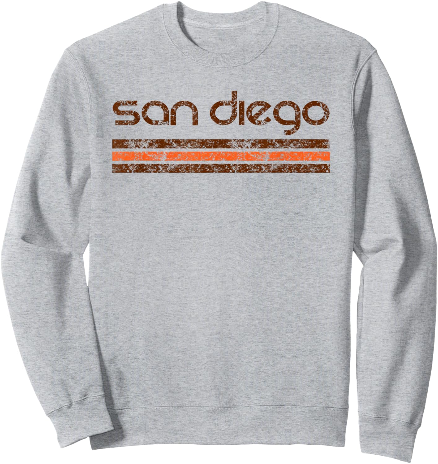 San Diego California Retro Vintage Weathered Sweatshirt - Sweatshirt | Ash