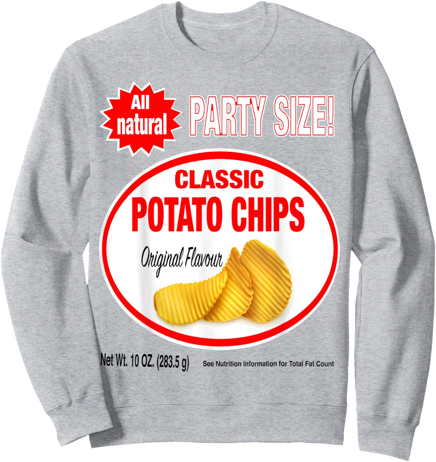 Original Flavor: Classic Bag of Potato Chips Costume Sweatshirt - Sweatshirt | Ash