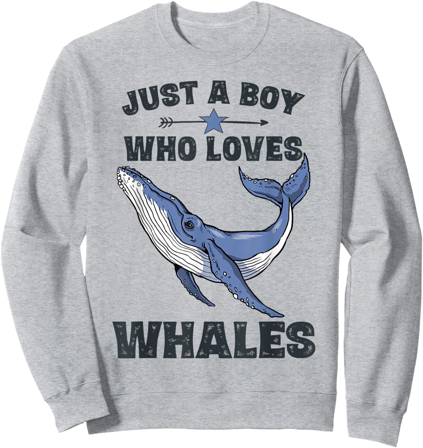 Funny Whale Gifts for Boys Whale Lovers Sweatshirt - Sweatshirt | Ash