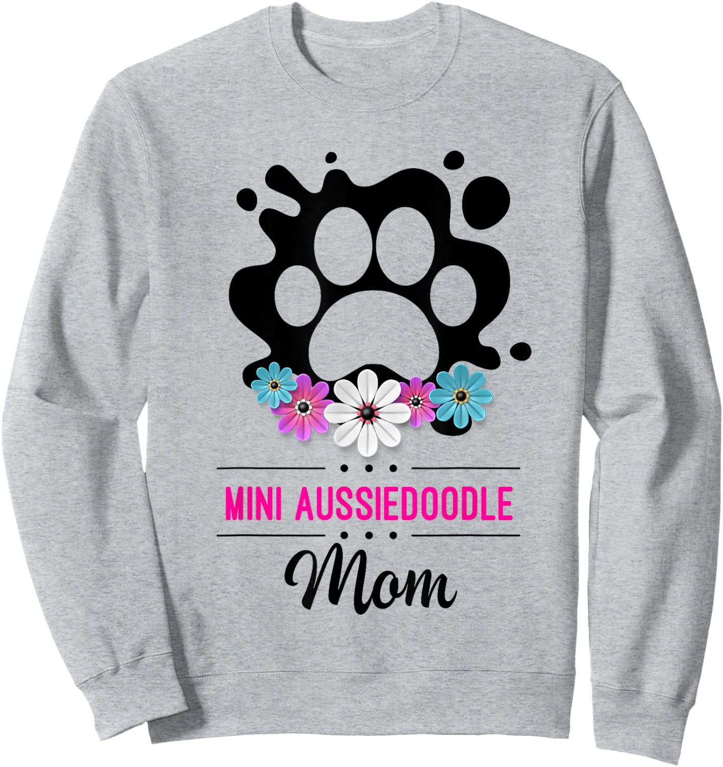 Mini Aussiedoodle Mom Sweatshirt - Sweatshirt | Ash