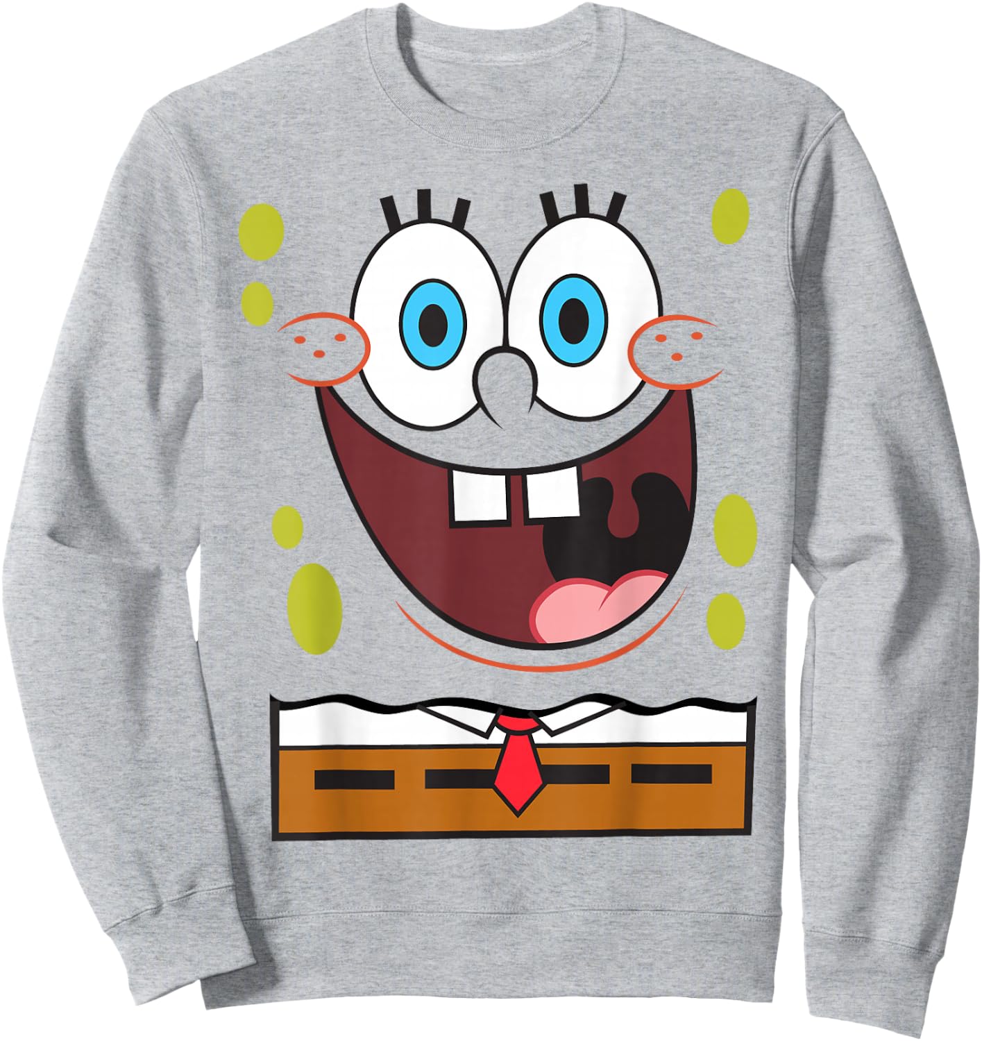 Spongebob SquarePants Large Character Sweatshirt - Sweatshirt | Ash