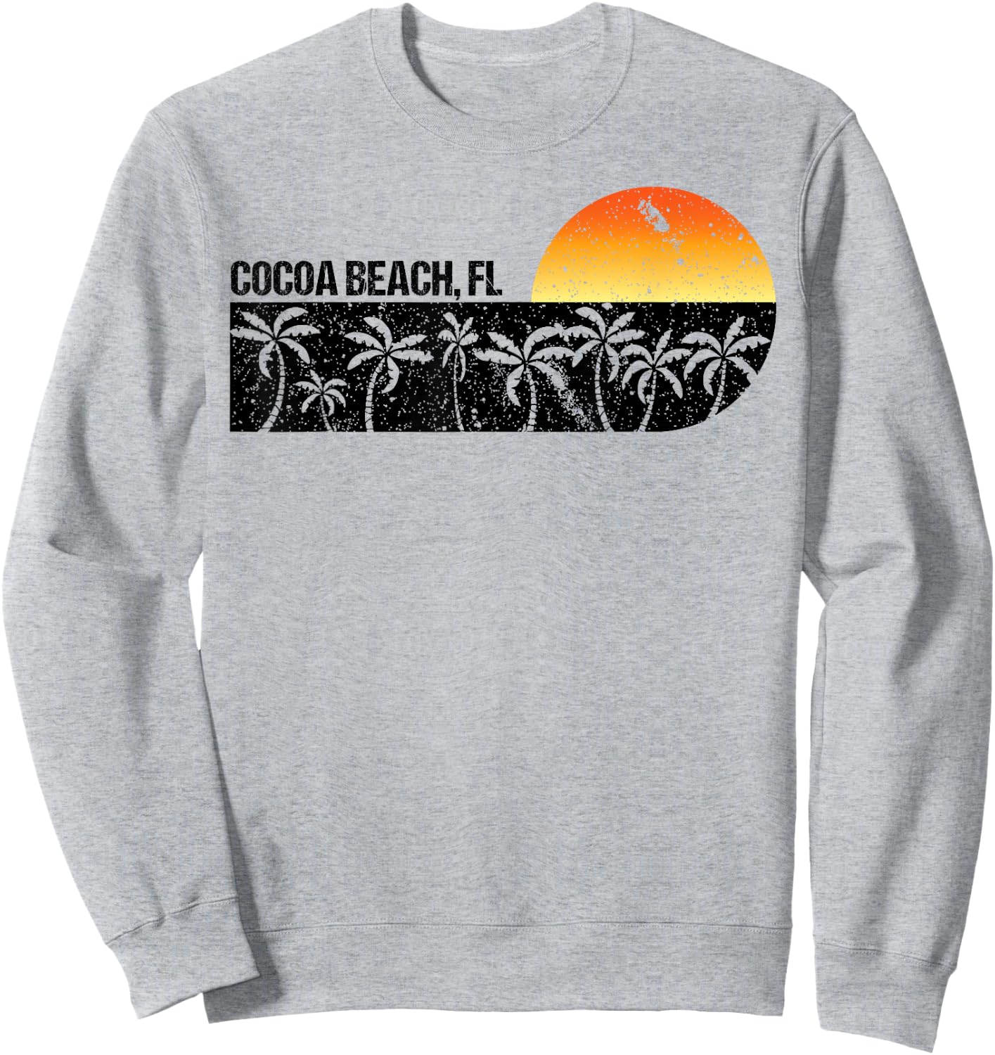 Retro Cocoa Beach Florida Beach Sunset Men Women Kids Sweatshirt - Sweatshirt | Ash