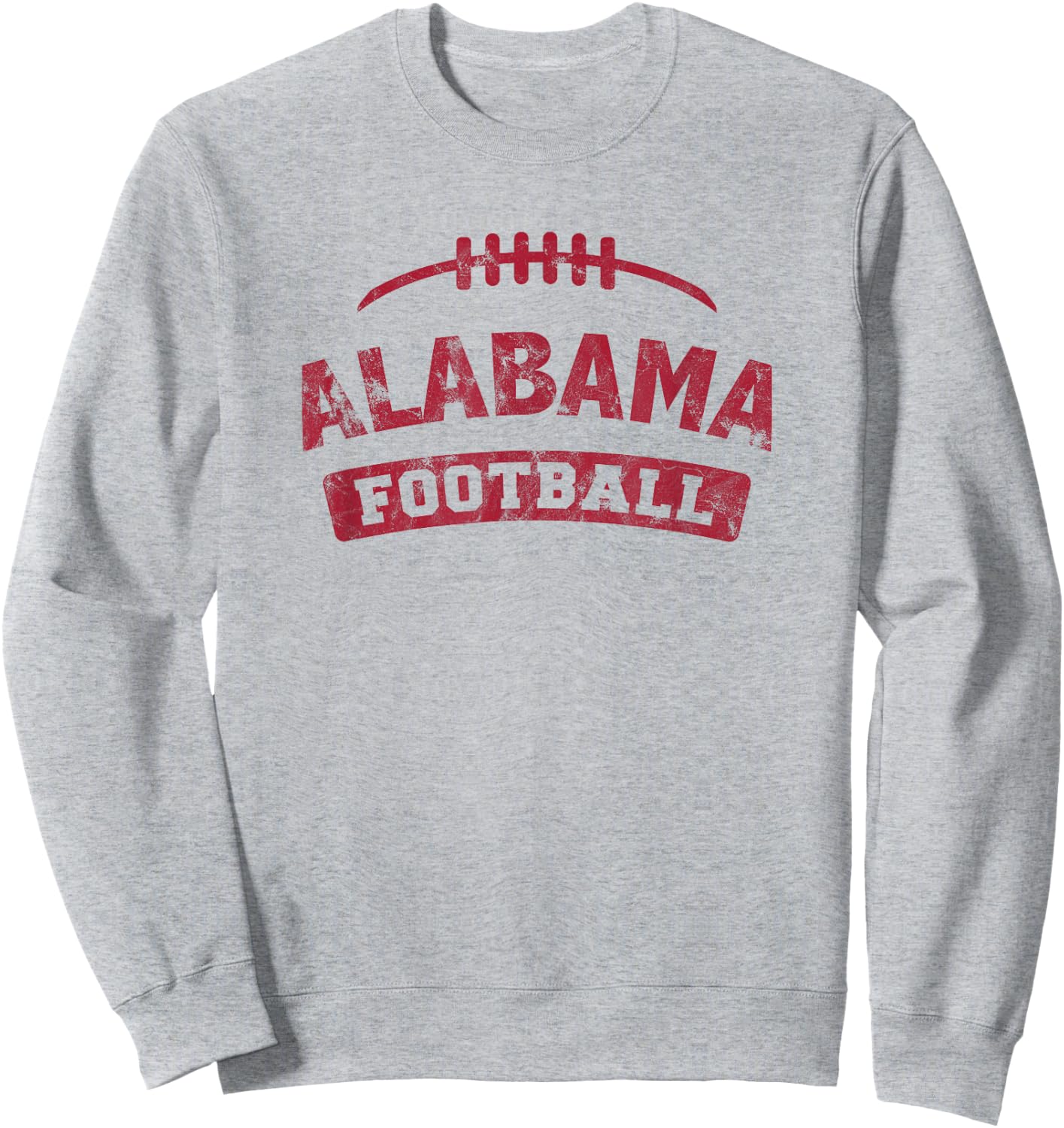 Alabama Football Distressed Vintage Sweatshirt - Sweatshirt | Ash
