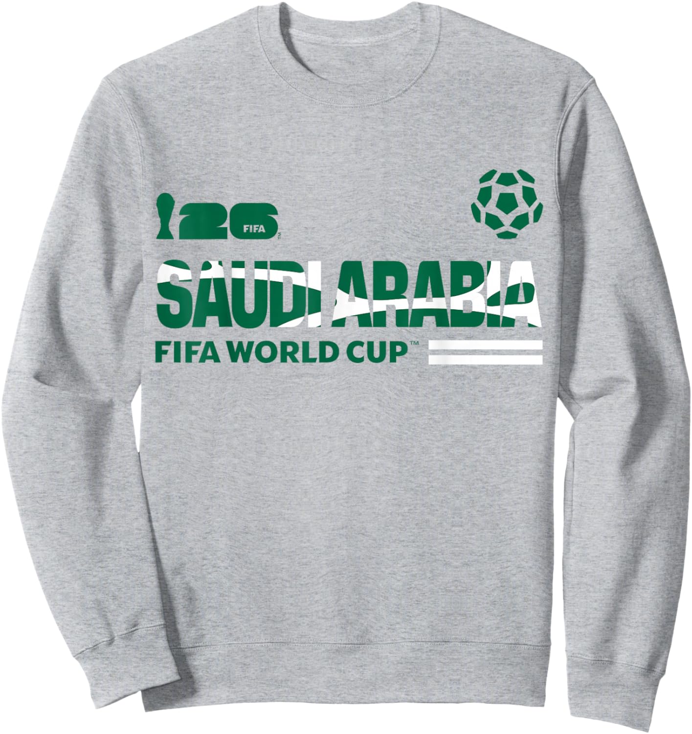 FIFA World CUP26 Qualifier Saudi Arabia Sweatshirt - Sweatshirt | Ash