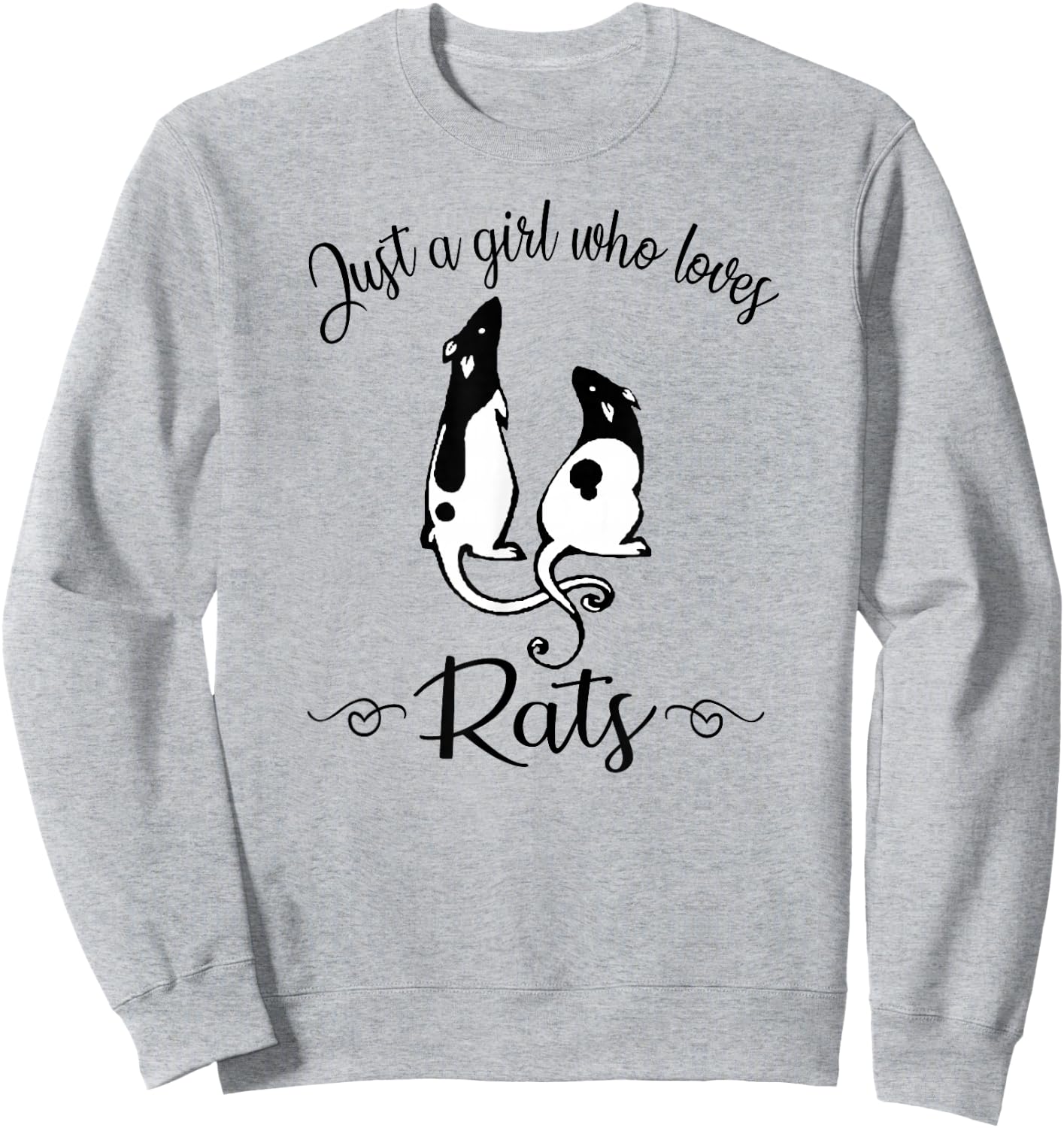 Cute Funny Girl Who Loves Pet Rat Lover Sweatshirt - Sweatshirt | Ash