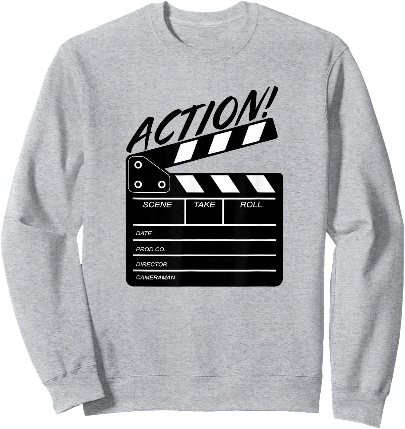 Funny Director Clapboard Filmmaker Gift Sweatshirt - Sweatshirt | Ash
