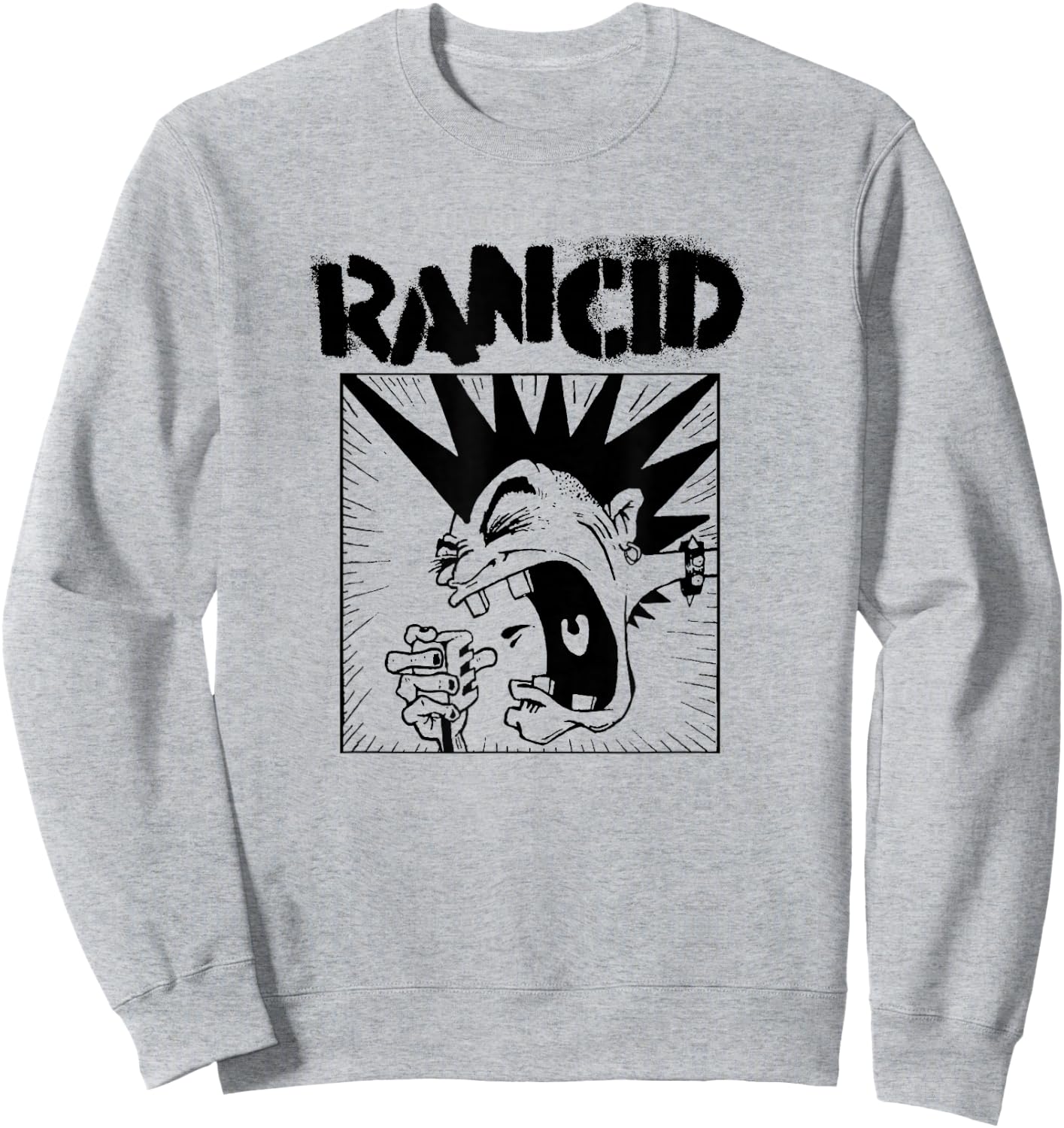 Rancid - Official Merchandise - Microphone Small Sweatshirt - Sweatshirt | Ash