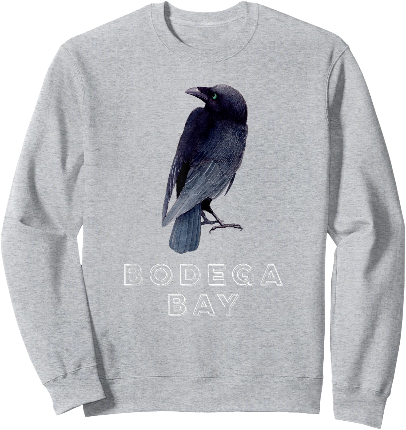Bodega Bay Northern California Coast Crow Raven Lovers Sweatshirt - Sweatshirt | Ash