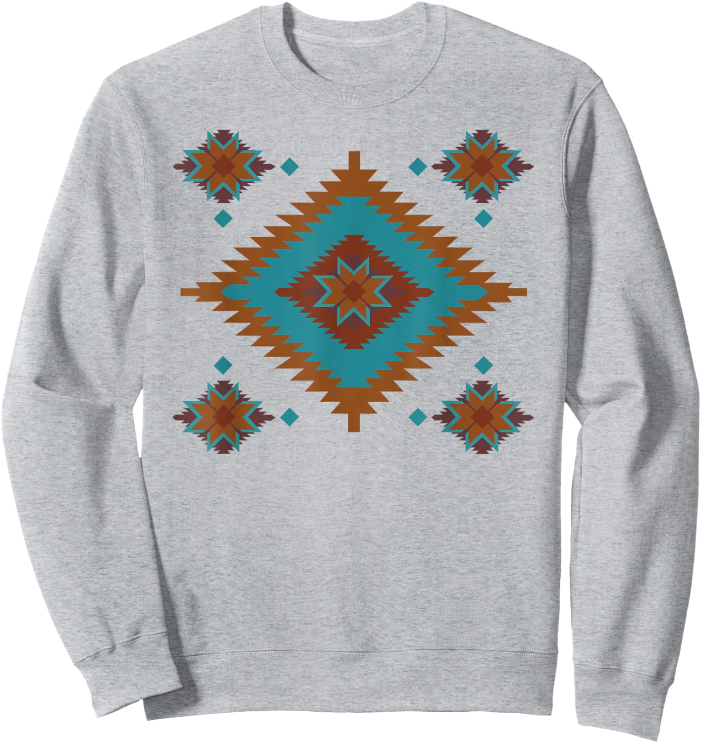 Southwestern Santa Fe Tribal Indian Sweatshirt - Sweatshirt | Ash