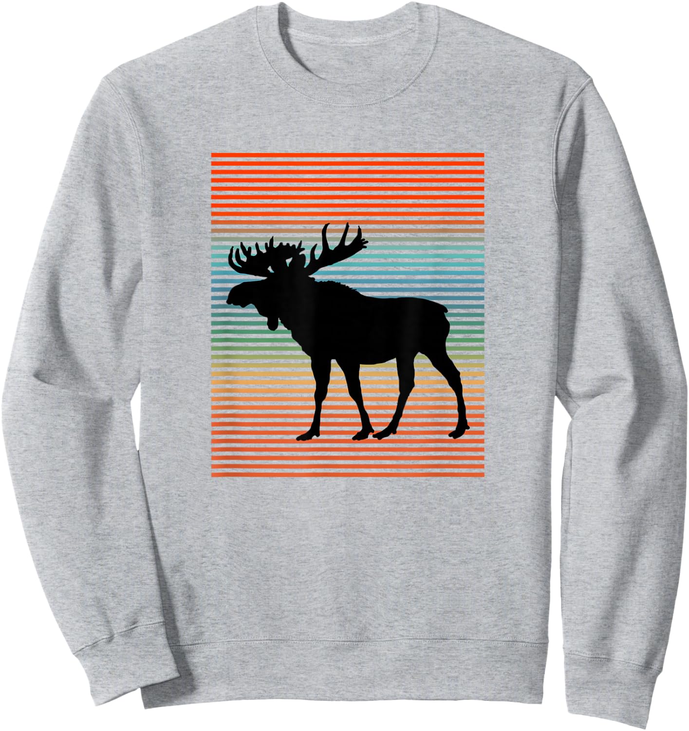 Moose Lover Apparel Vintage Moose - Spirit Animal Sweatshirt - Sweatshirt | Ash