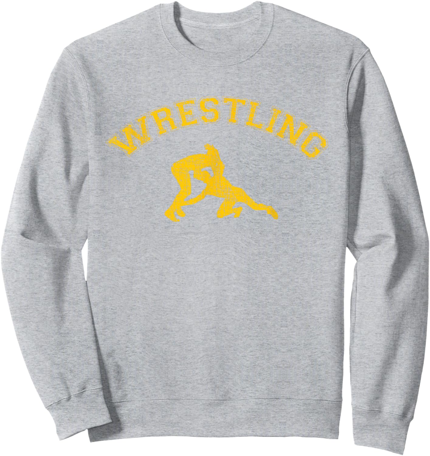 Classic College-style Wrestling Sweatshirt - Sweatshirt | Ash