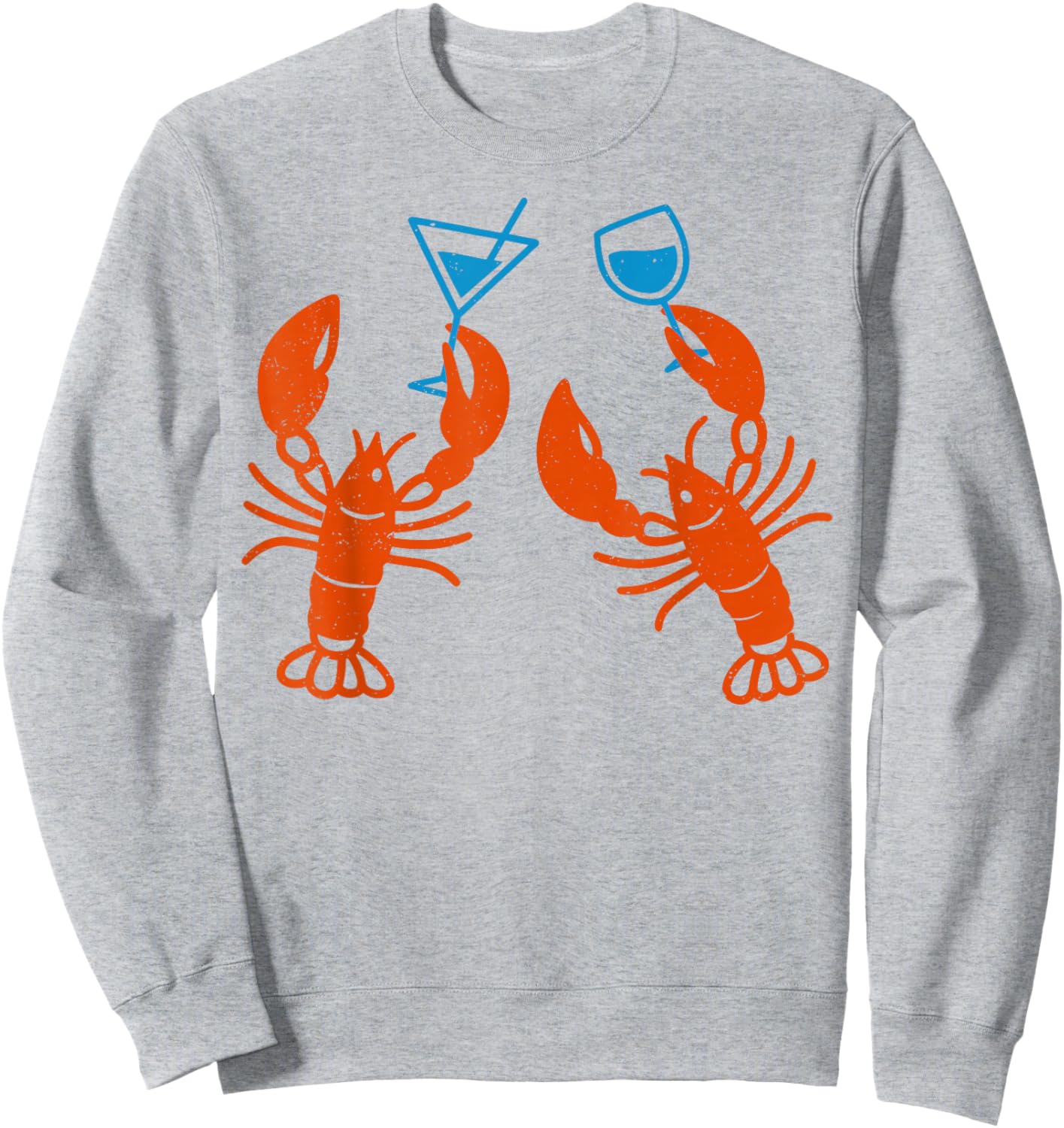 Lobster Martini Case for Summer Seafood Cocktail Design Sweatshirt - Sweatshirt | Ash