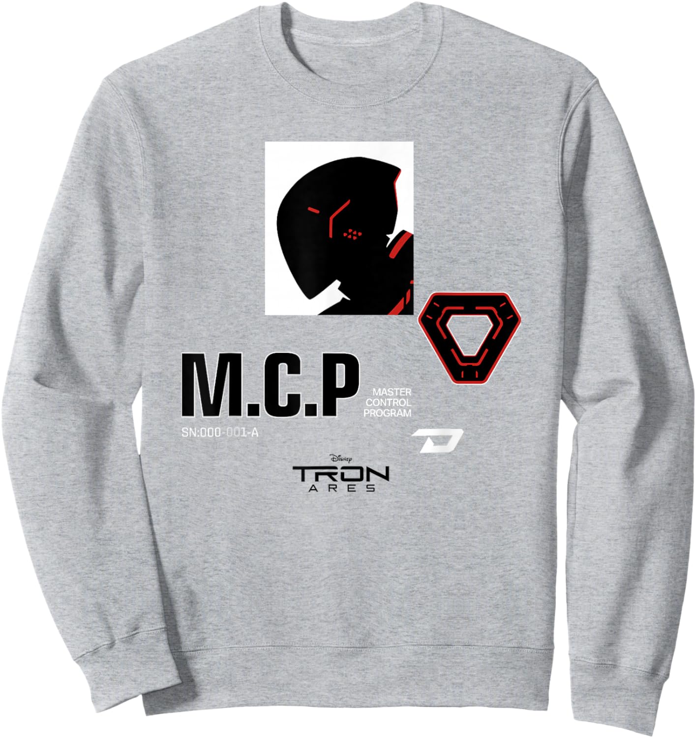 Disney Tron: Ares Master Control Program MCP Retro Sweatshirt - Sweatshirt | Ash