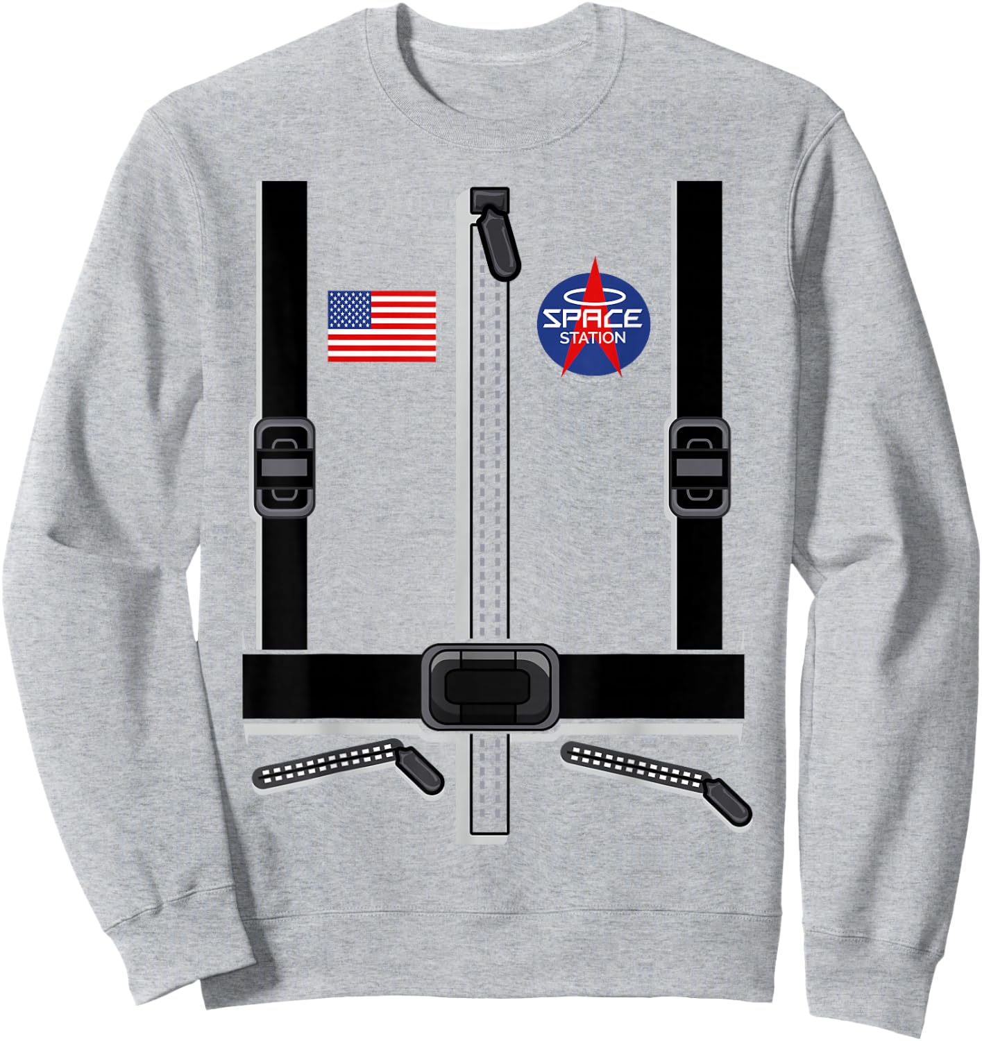 Astronaut Costume for Children, Men, Women, Spacesuit Sweatshirt - Sweatshirt | Ash