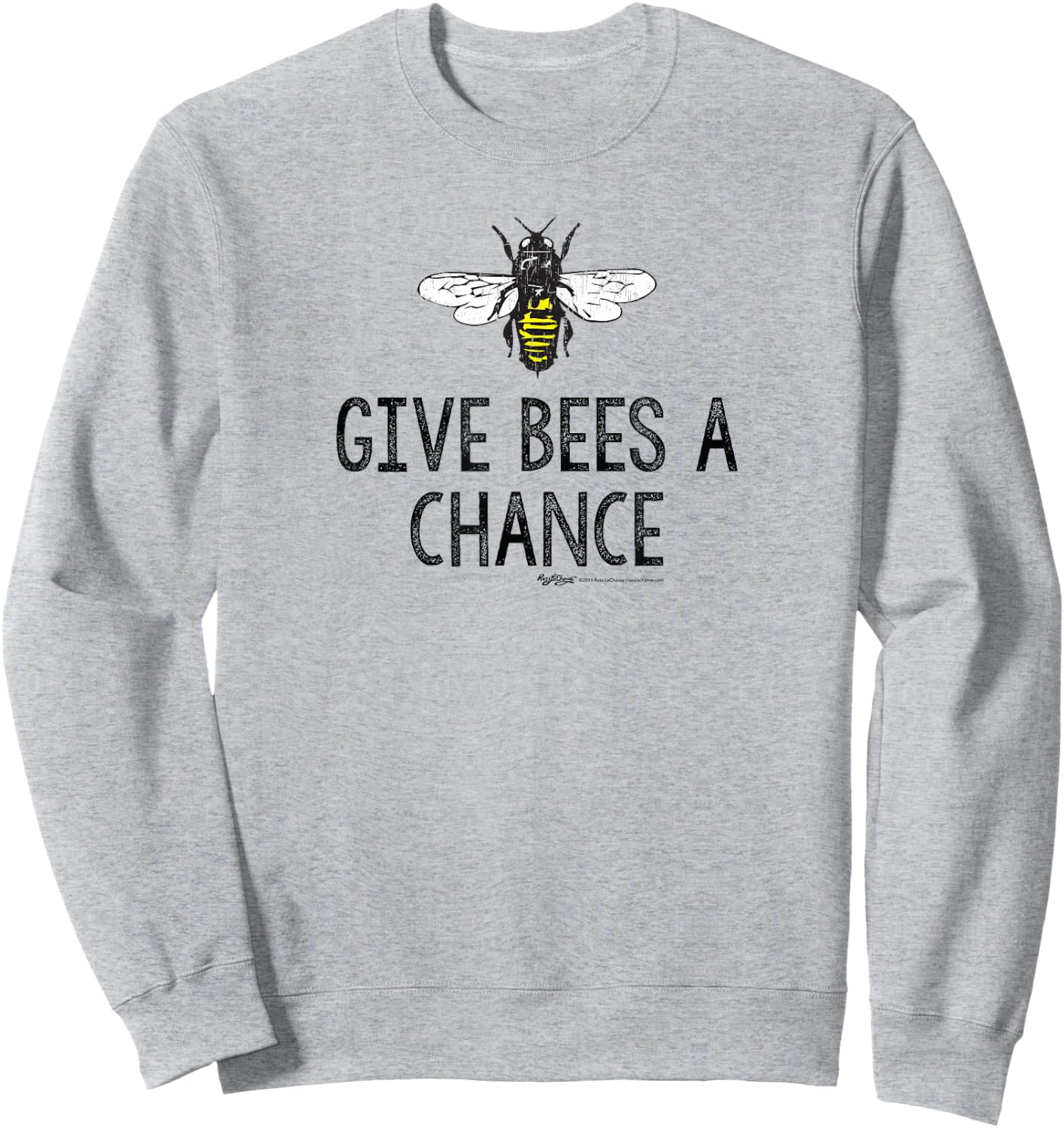 Vintage Honey Bee Give Bees A Chance Beekeeping Sweatshirt - Sweatshirt | Ash
