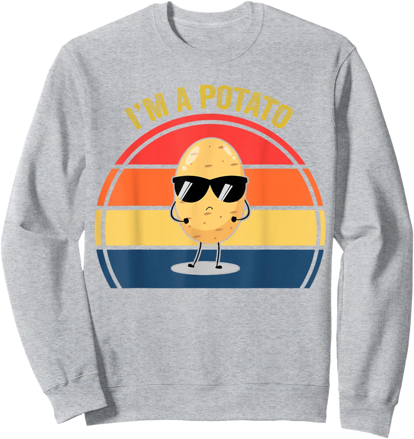 Men I'm A Potato Cute Graphic Toddler Boy Girl Kids Women Sweatshirt - Sweatshirt | Ash