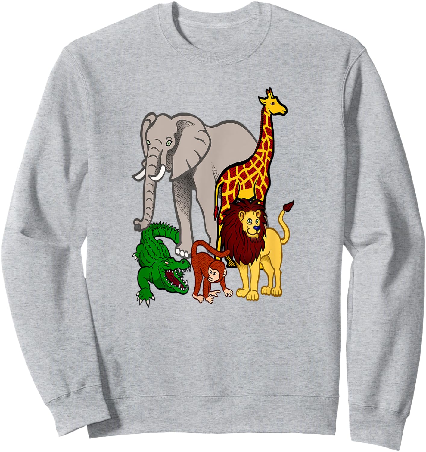Zoo Animals Shirt Wildlife Birthday Party A Day At The Zoo Sweatshirt - Sweatshirt | Ash