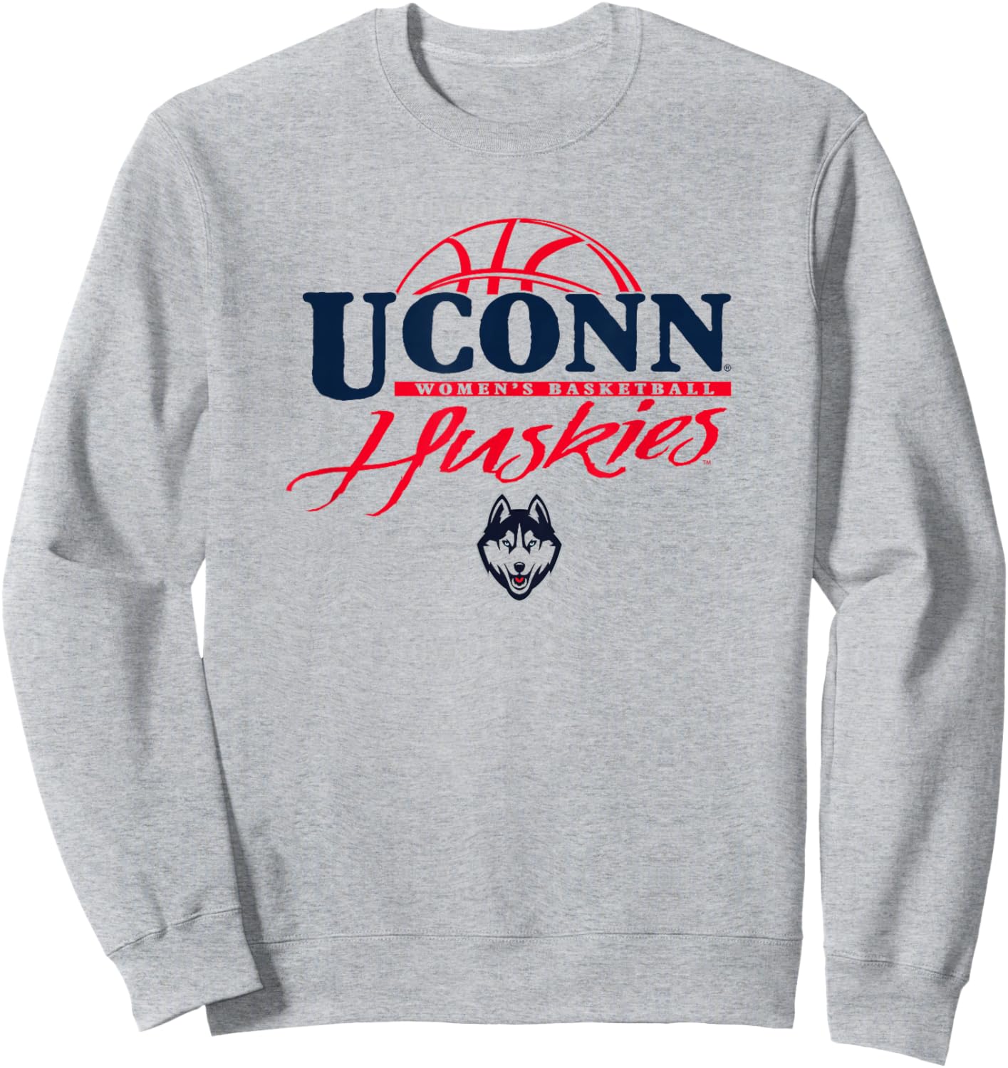 Connecticut Huskies Women's Basketball Layup White Sweatshirt - Sweatshirt | Ash