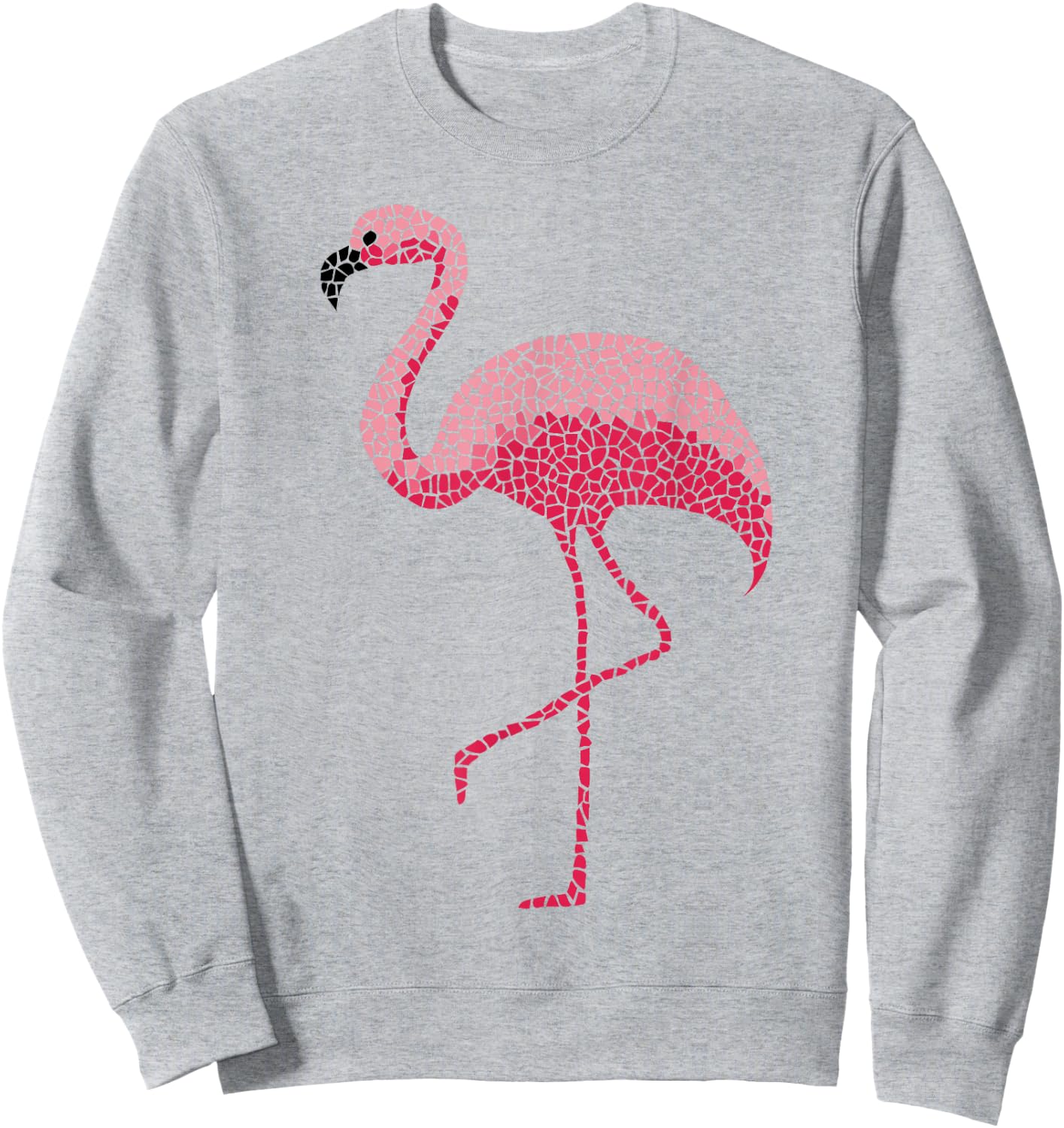 Tropical Pink Flamingo Bird Design Sweatshirt - Sweatshirt | Ash