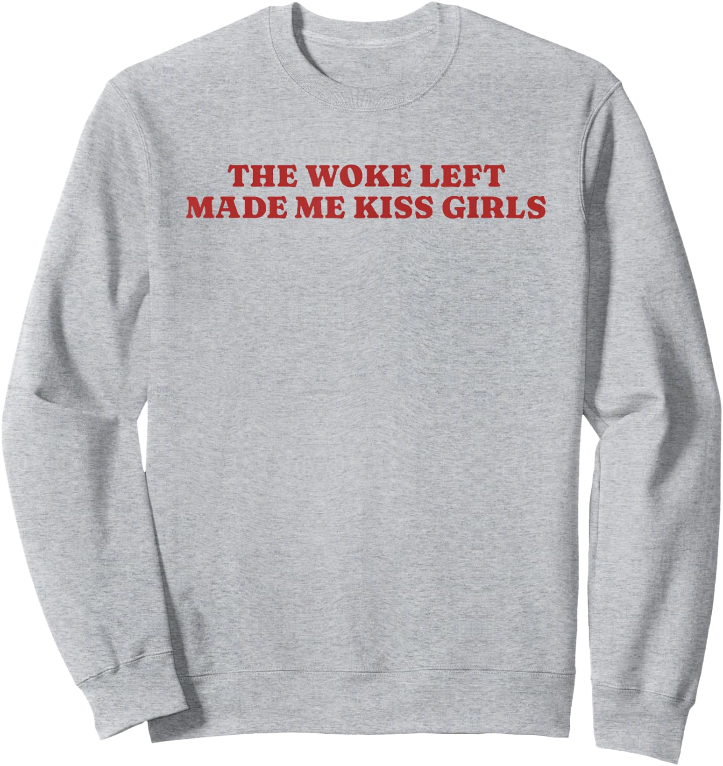 Retro Funny Lesbian Political Kiss Girls Pride Queer WLW Sweatshirt - Sweatshirt | Ash