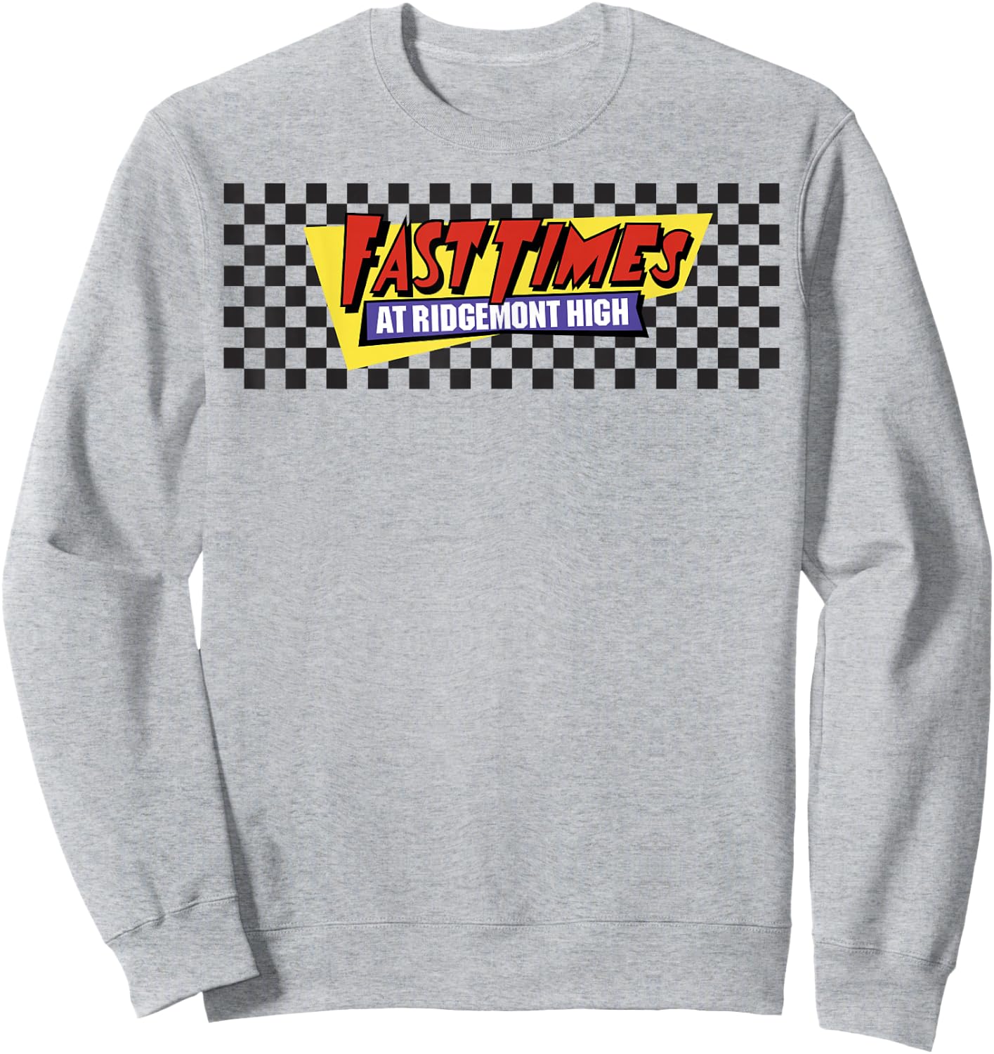 Fast Times At Ridgemont High Black Checkers Logo Sweatshirt - Sweatshirt | Ash