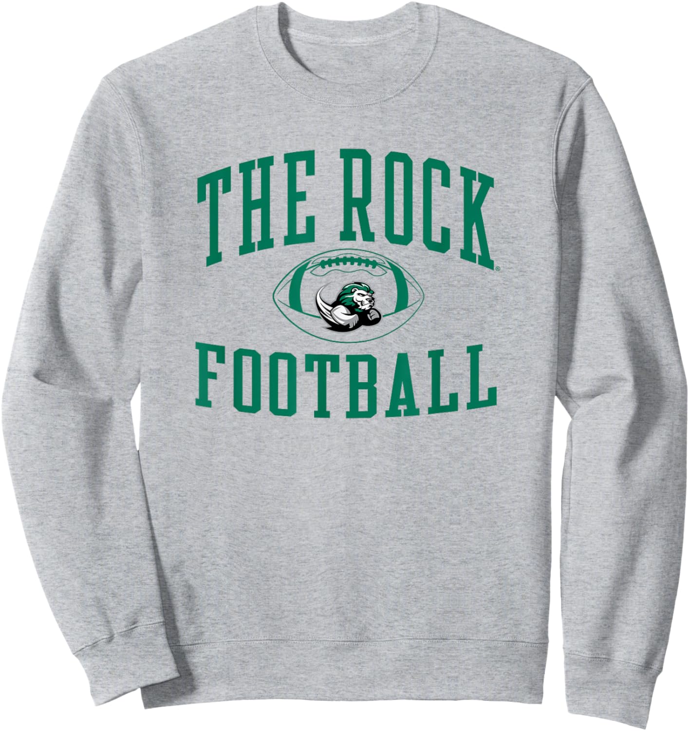 Slippery Rock The Rock Football Sack Gray Sweatshirt - Sweatshirt | Ash