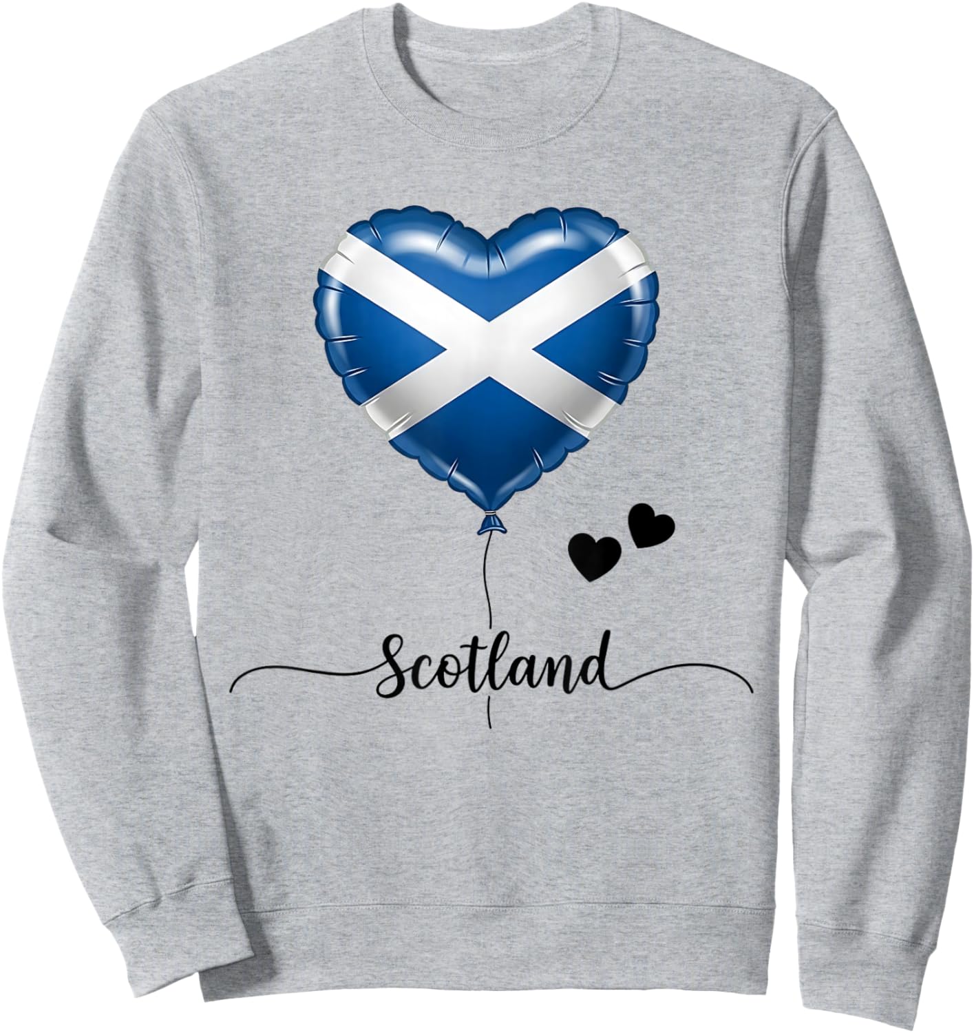 Scotland Scottish Flag Heart Souvenirs Men Women Kids Sweatshirt - Sweatshirt | Ash