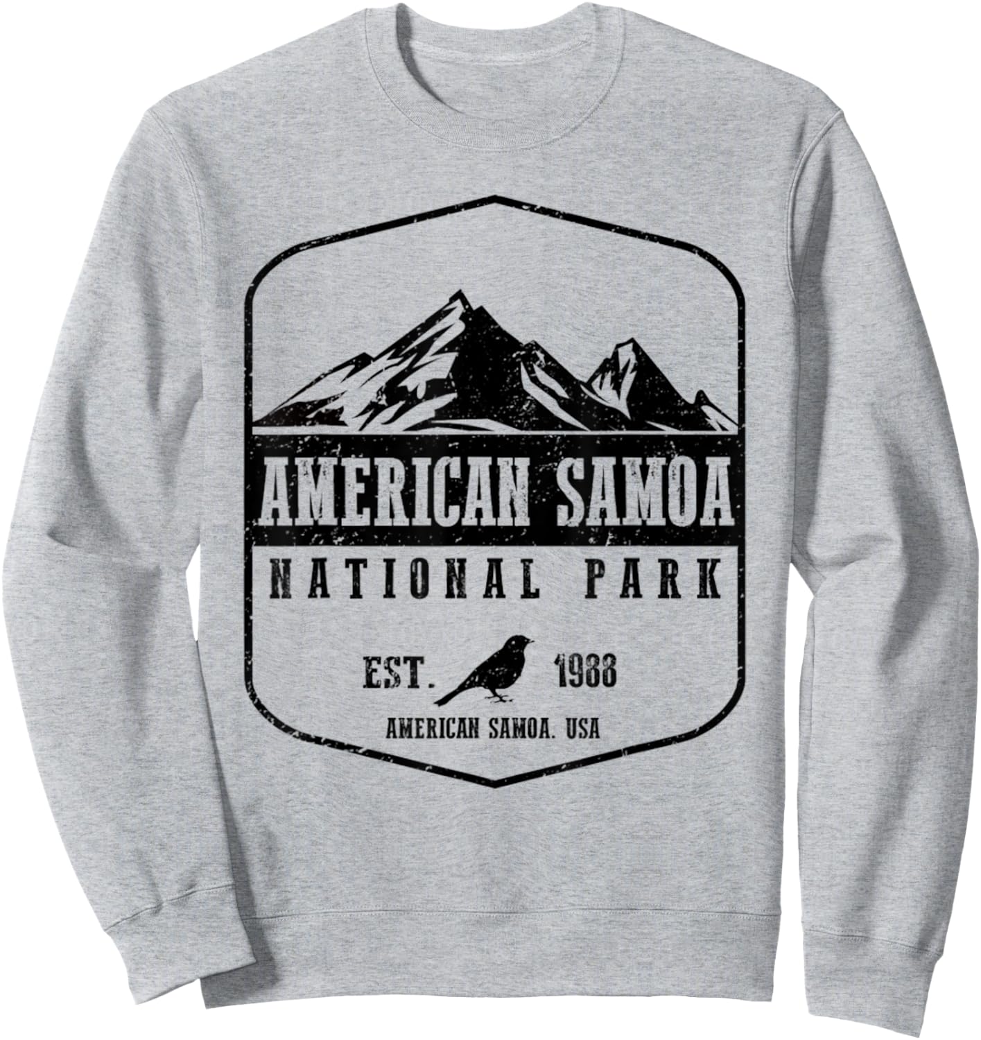 American Samoa National Park Hiking Wanderlust Sweatshirt - Sweatshirt | Ash