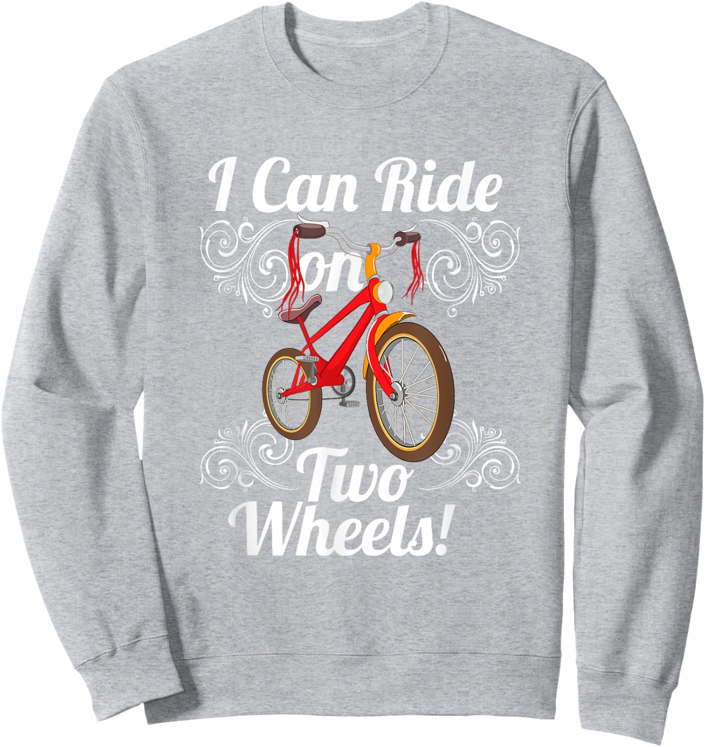 Kids Bike I Can Ride On Two Wheels Learning Reward T Shirts Sweatshirt - Sweatshirt | Ash