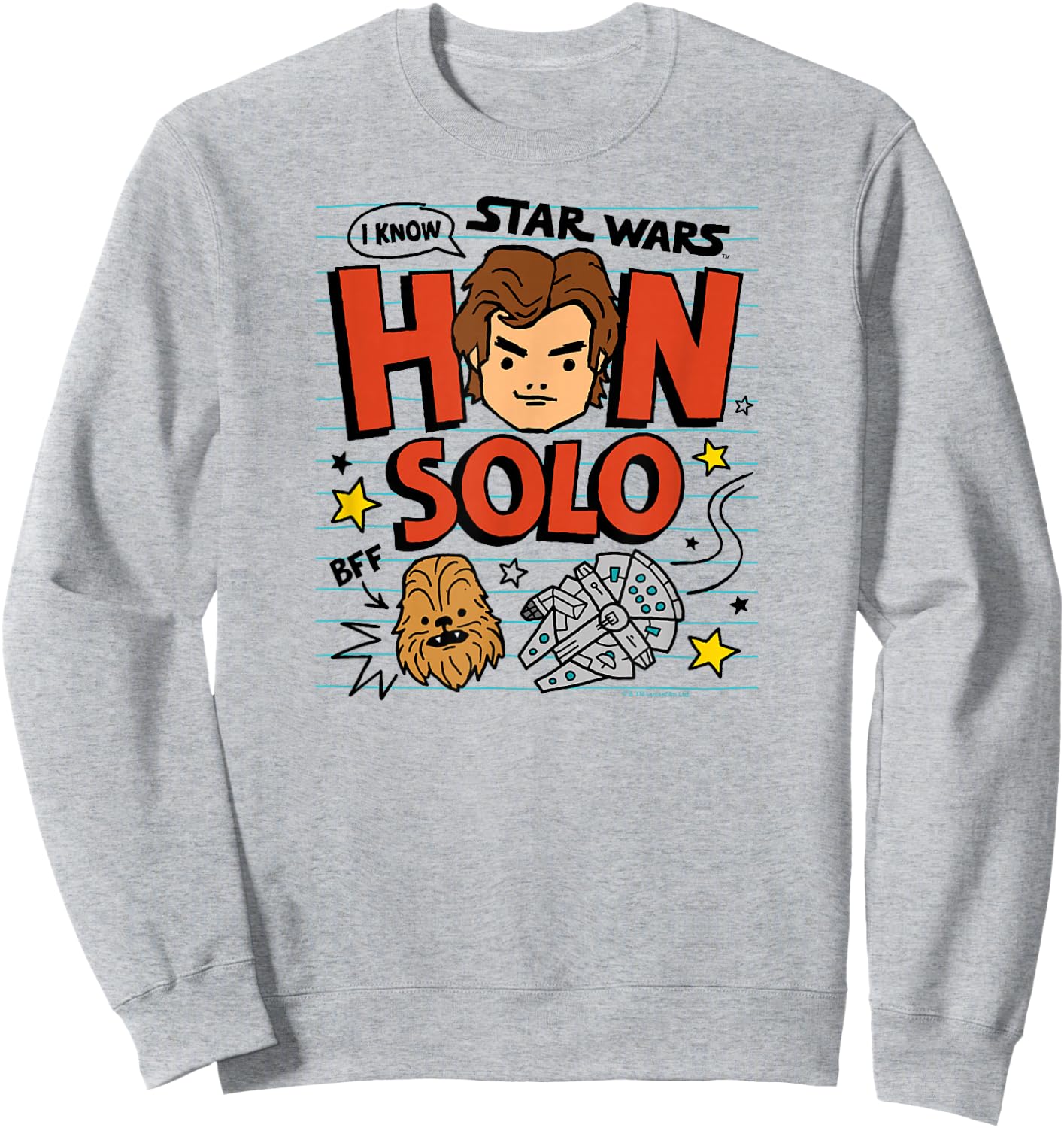 Star Wars - Han Solo Doodles Sweatshirt - Sweatshirt | Ash