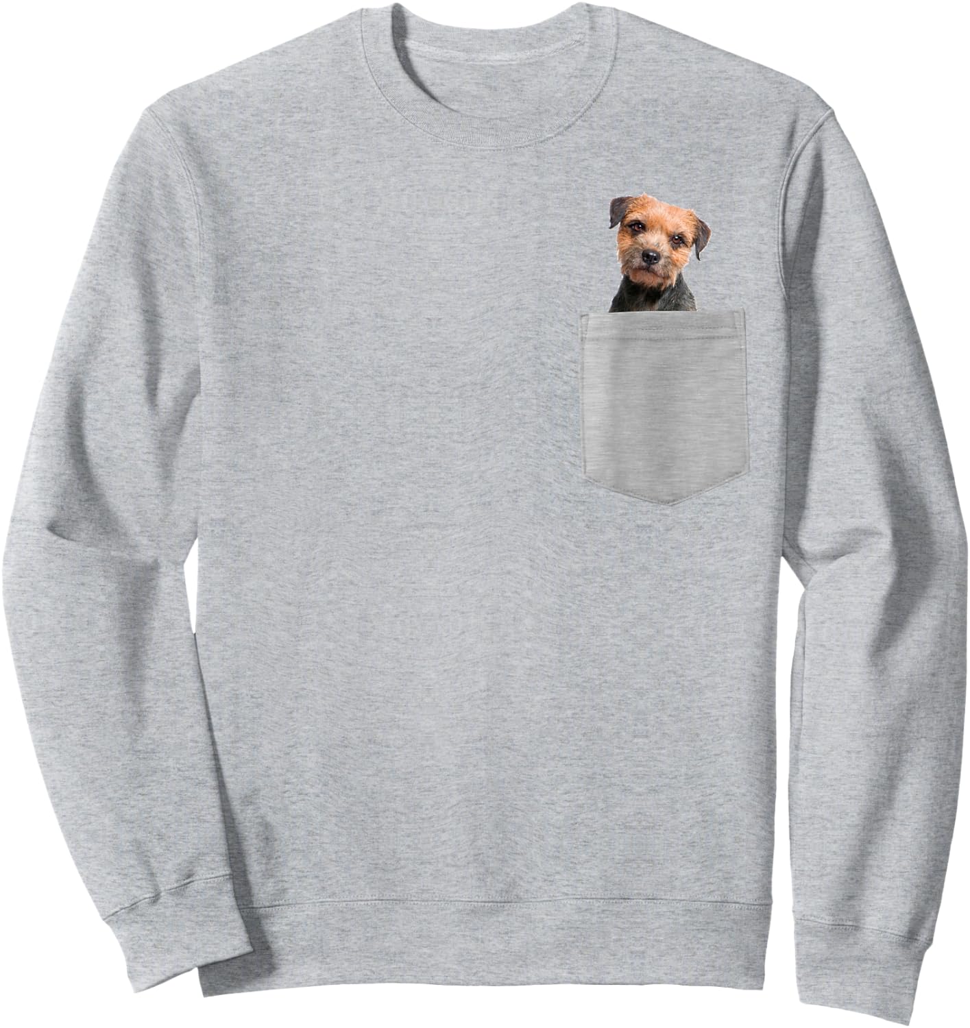 Dog in Your Pocket Border Terrier Sweatshirt - Sweatshirt | Ash