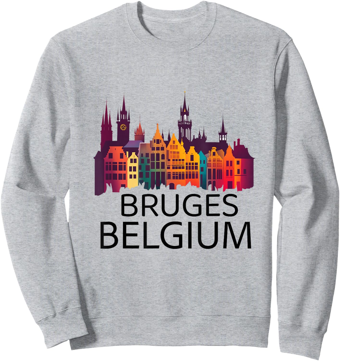 Bruges Belgium Souvenir Vacation Men Women Belgian Pride Sweatshirt - Sweatshirt | Ash