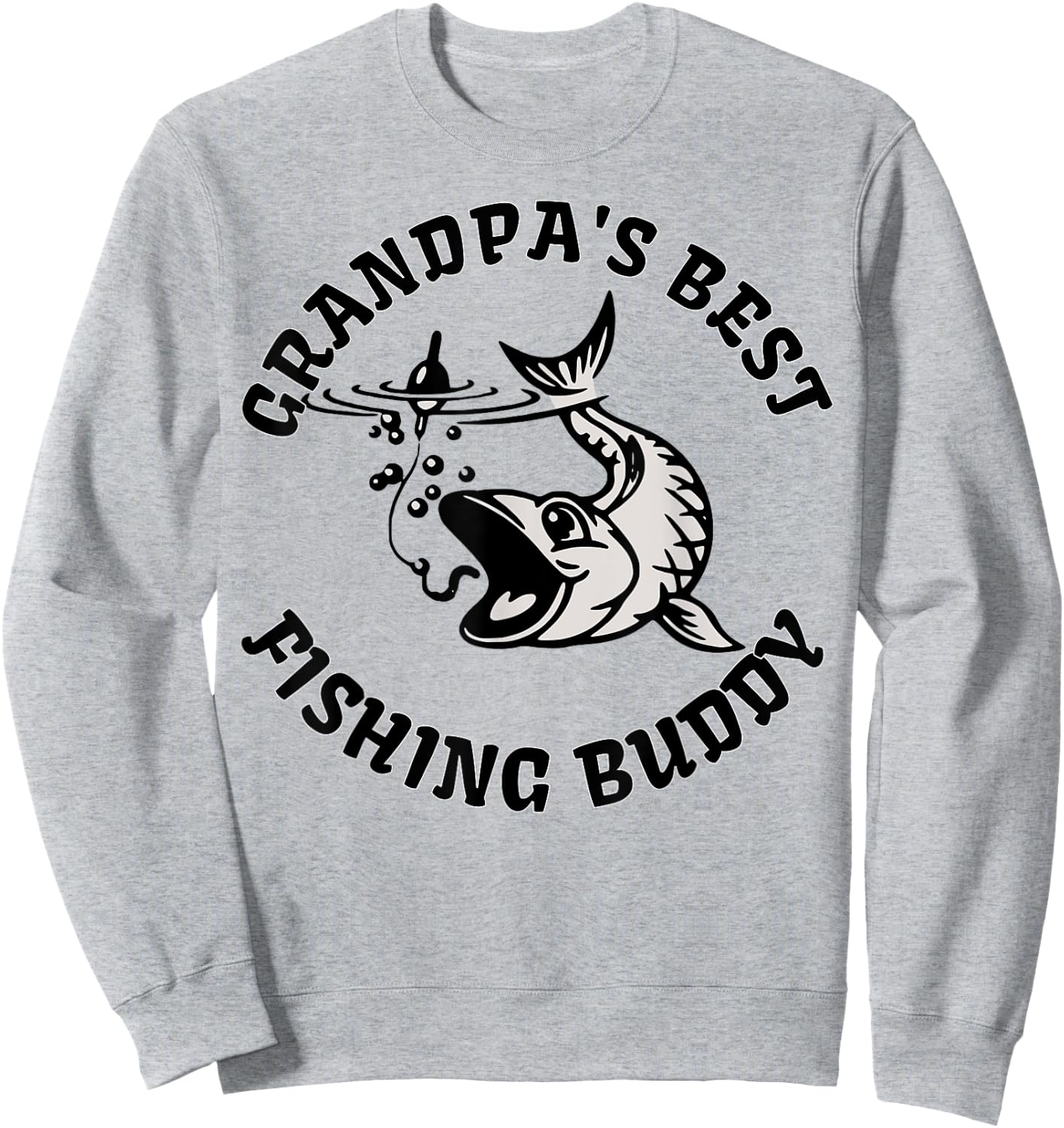 Grandpa's Best Fishing Buddy Kid's Shirt | Fishing Sweatshirt - Sweatshirt | Ash