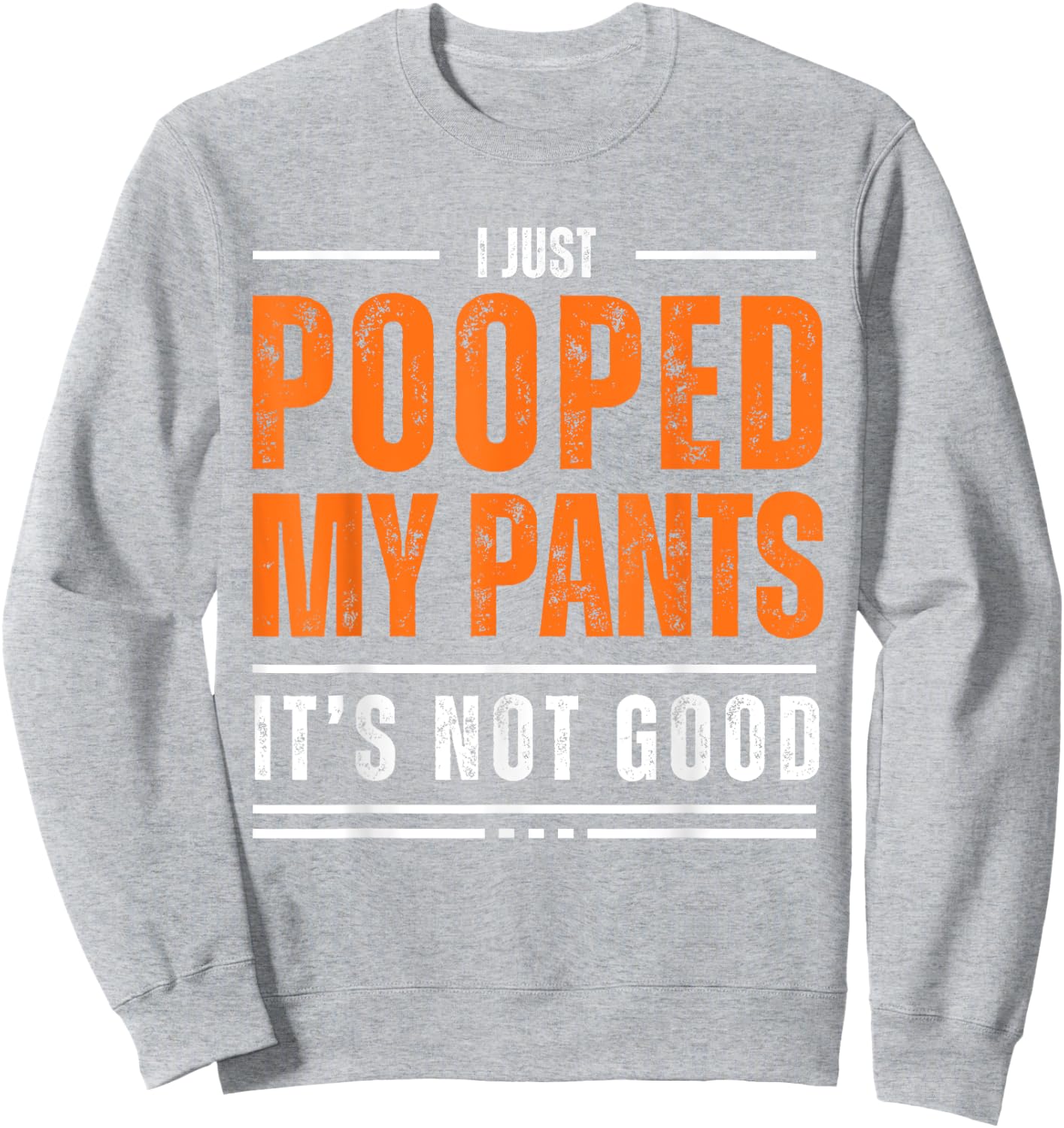 I Just Pooped My Pants It's Not Good Funny Adult Humor Meme Sweatshirt - Sweatshirt | Ash
